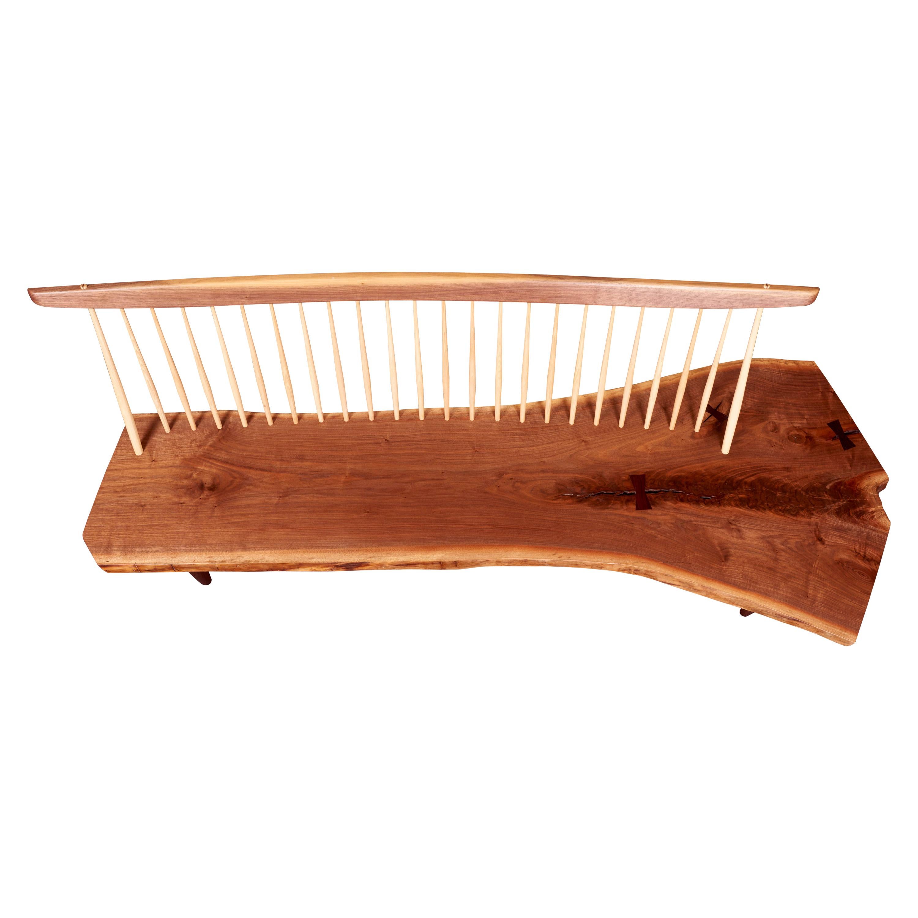 Conoid Bench by Mira Nakashima based on a design by George Nakashima, USA For Sale