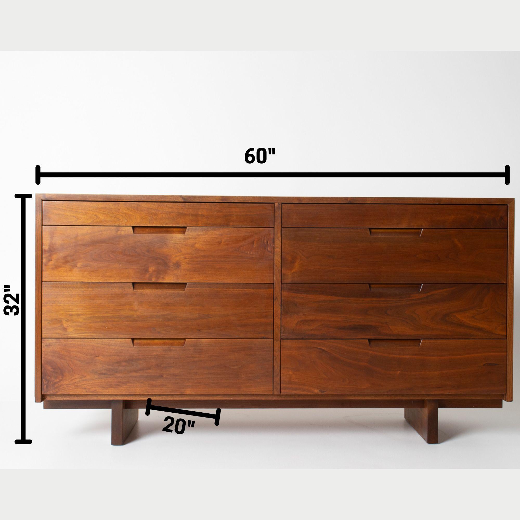 George Nakashima Studio Craft 8 Drawer Dresser For Sale 11