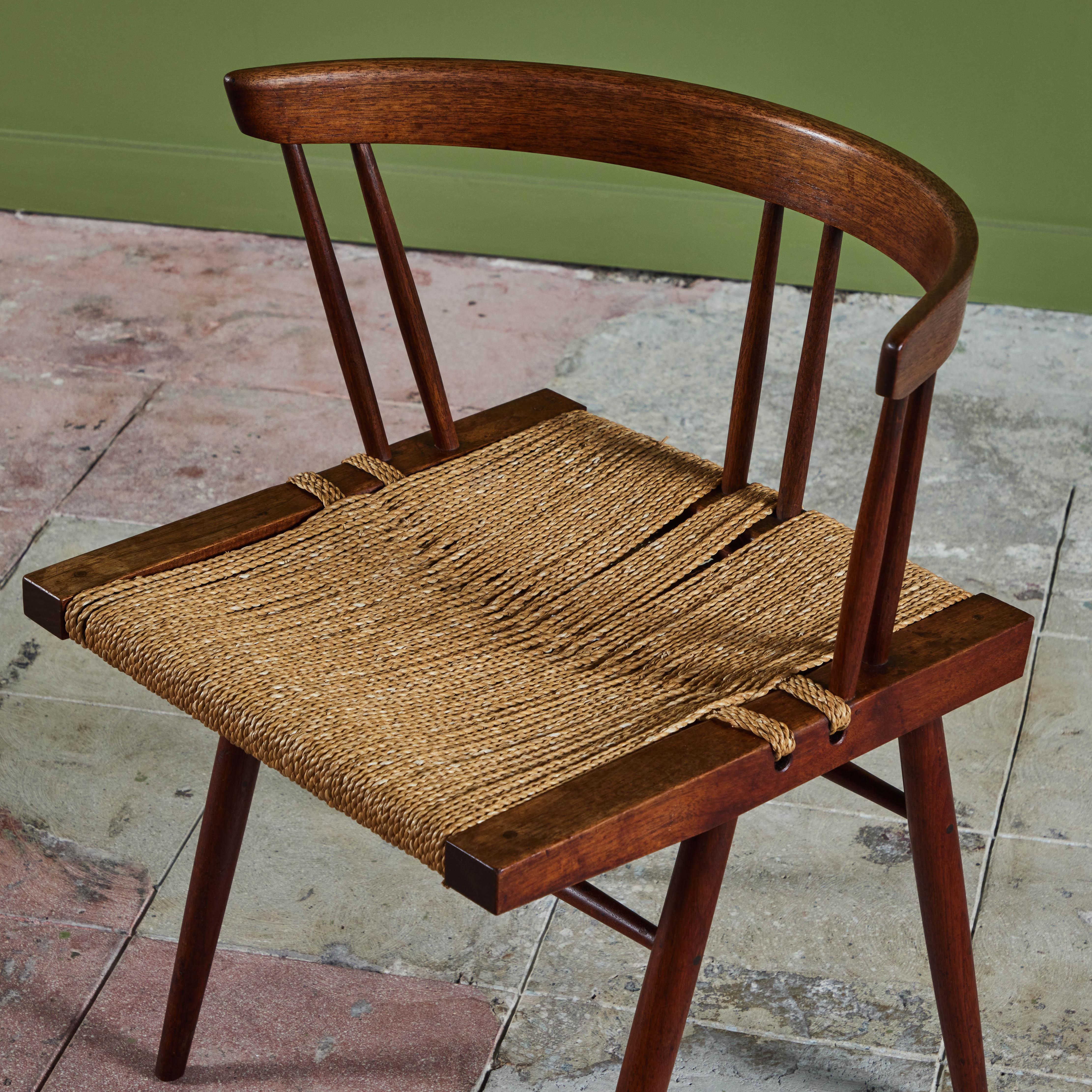 George Nakashima Studio Grass Seated Chair For Sale 4