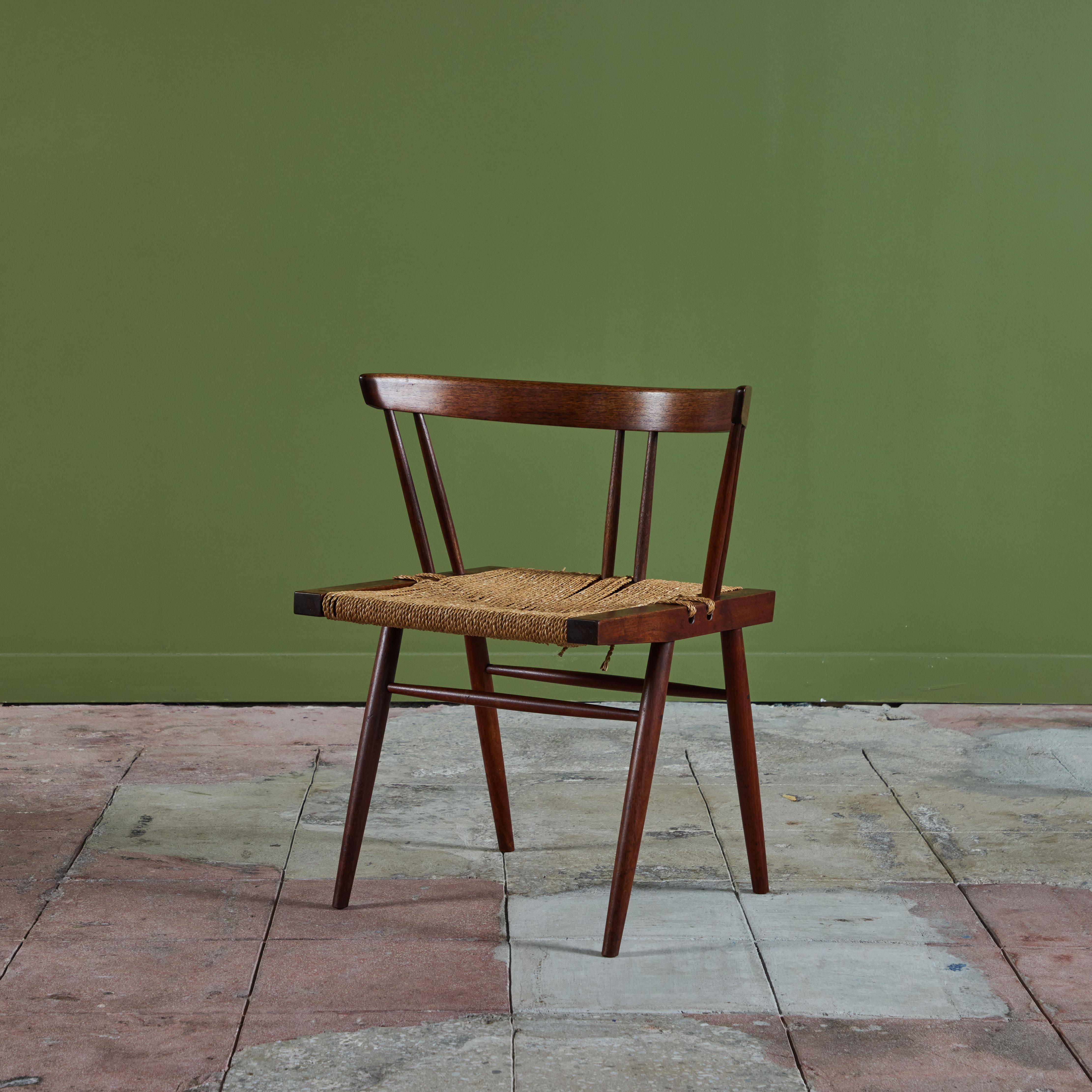 George Nakashima Studio Grass Seated Chair In Excellent Condition For Sale In Los Angeles, CA
