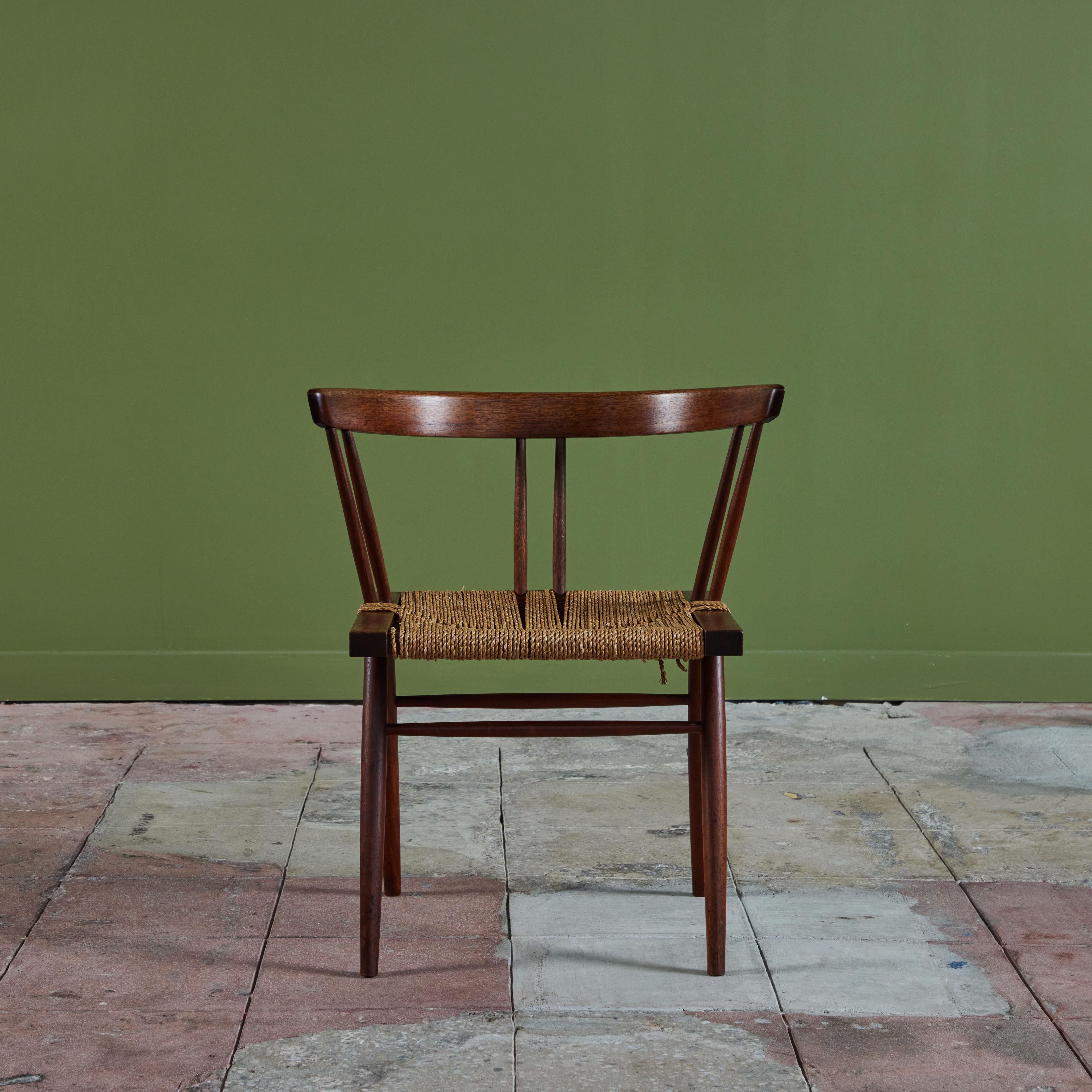 Mid-20th Century George Nakashima Studio Grass Seated Chair For Sale