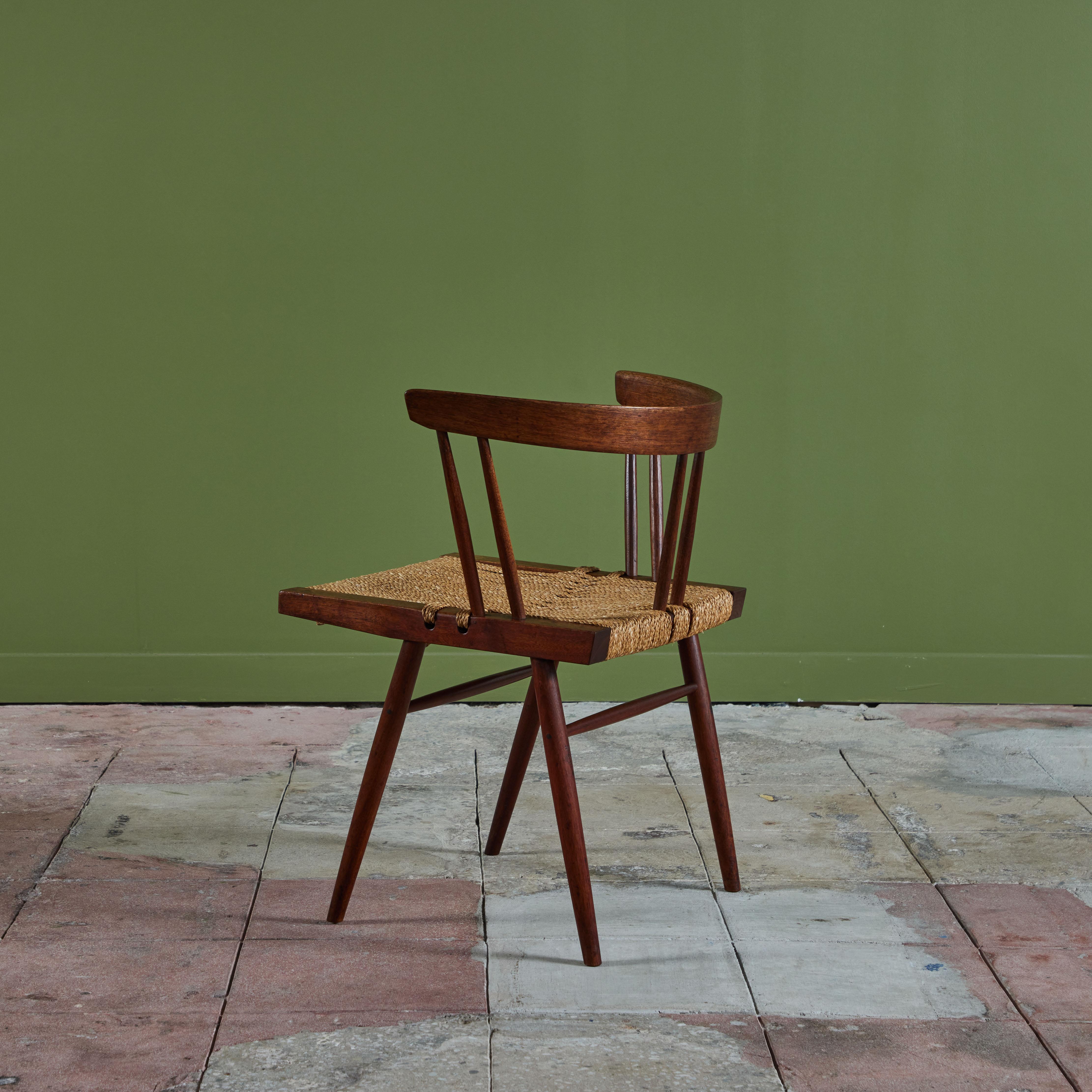 Walnut George Nakashima Studio Grass Seated Chair For Sale
