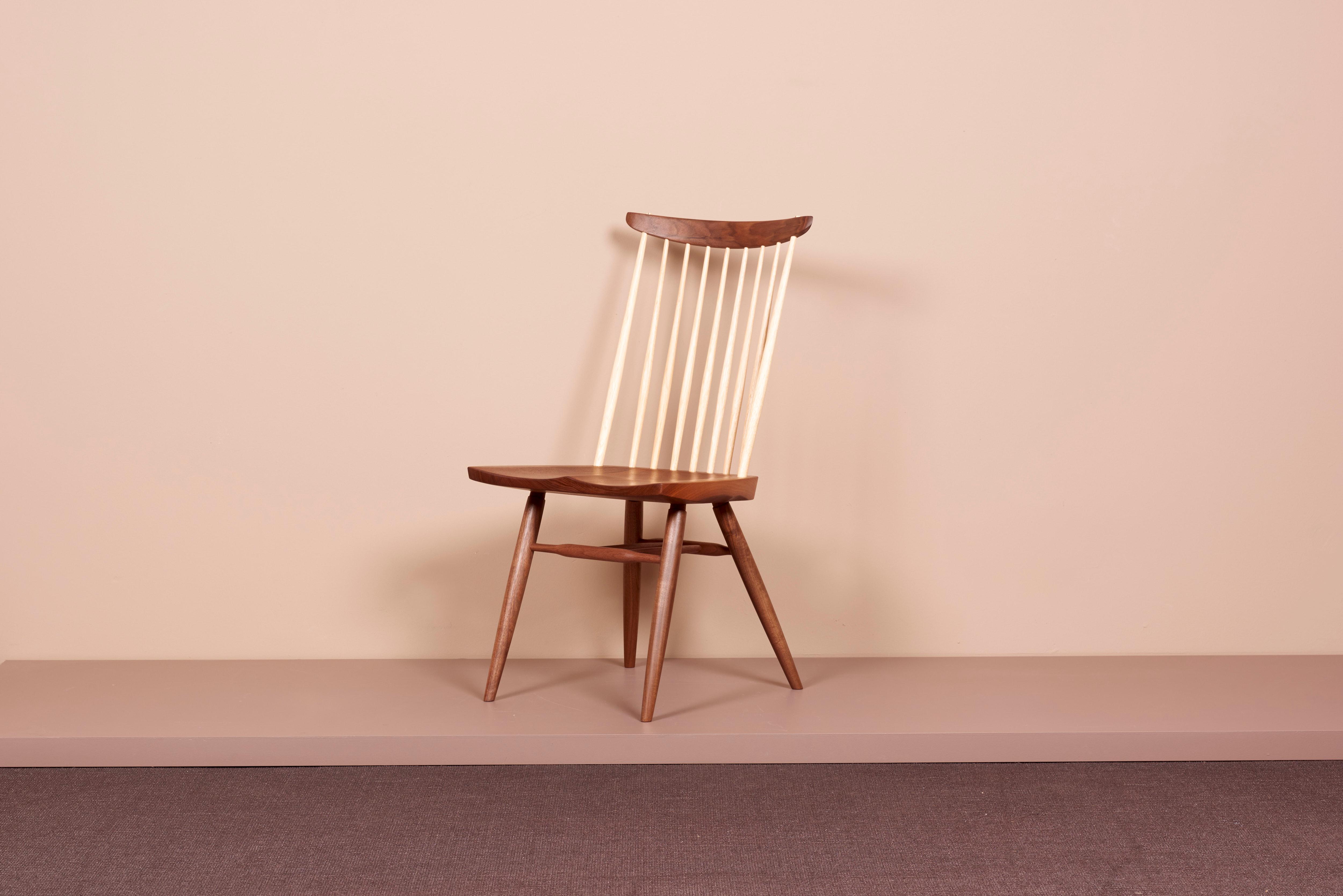 Walnut New Chair by Mira Nakashima after a Geoge Nakashima design, USA For Sale