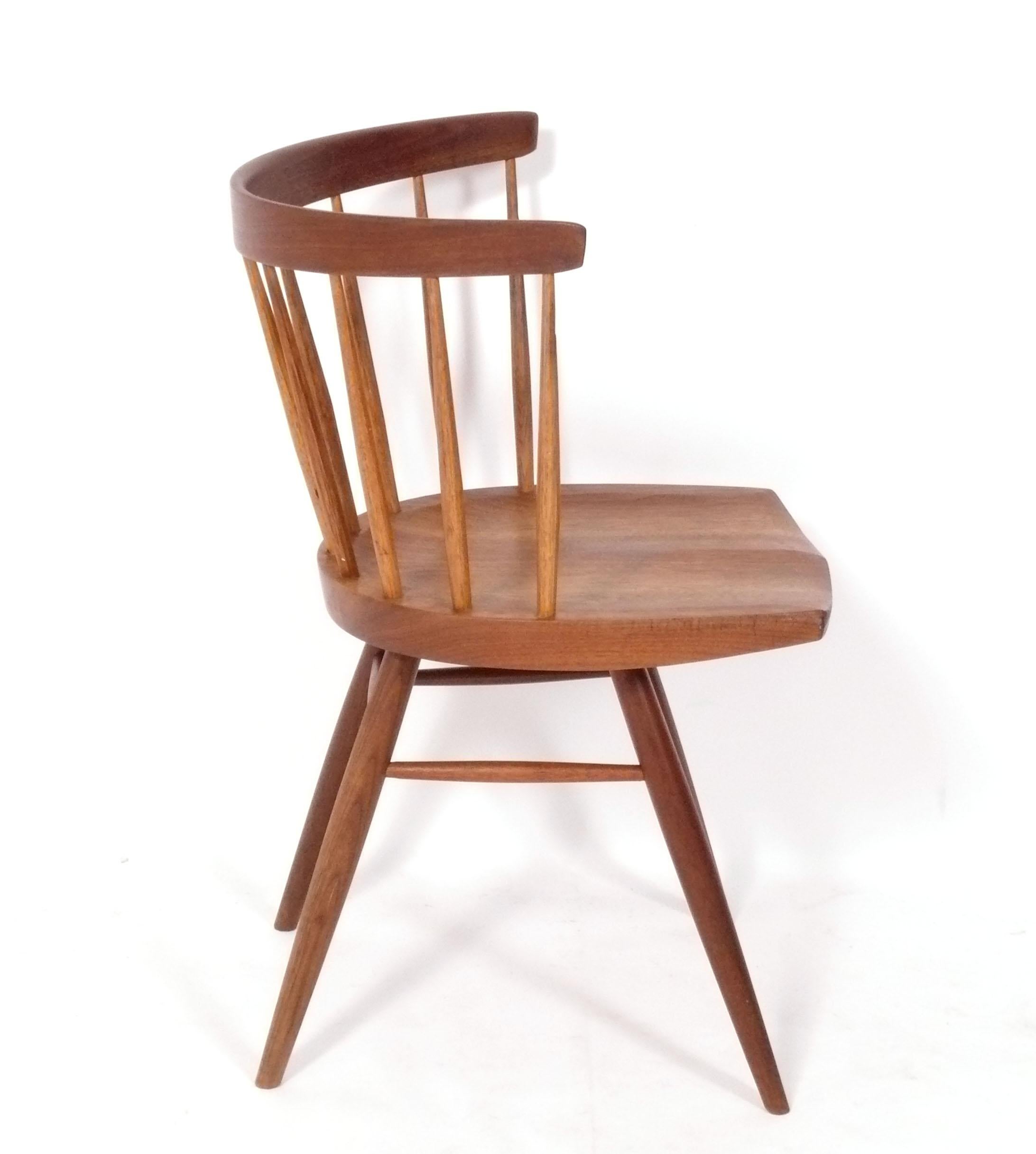 Mid-Century Modern George Nakashima Studio Straight Back Chair Mid Century American Craft en vente