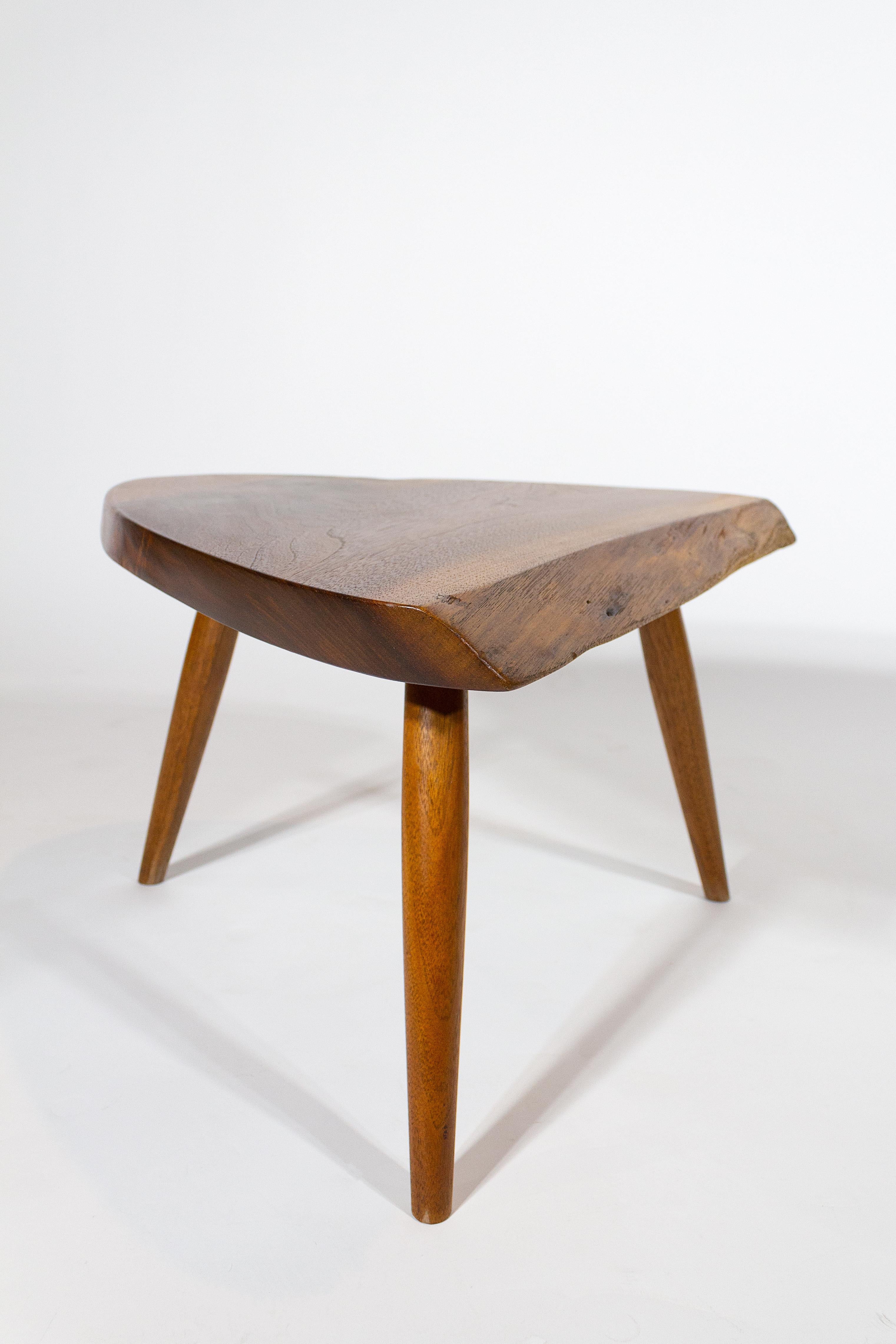 George Nakashima Studio Wepman Side Tables in Walnut Signed by Mira Nakashima 3