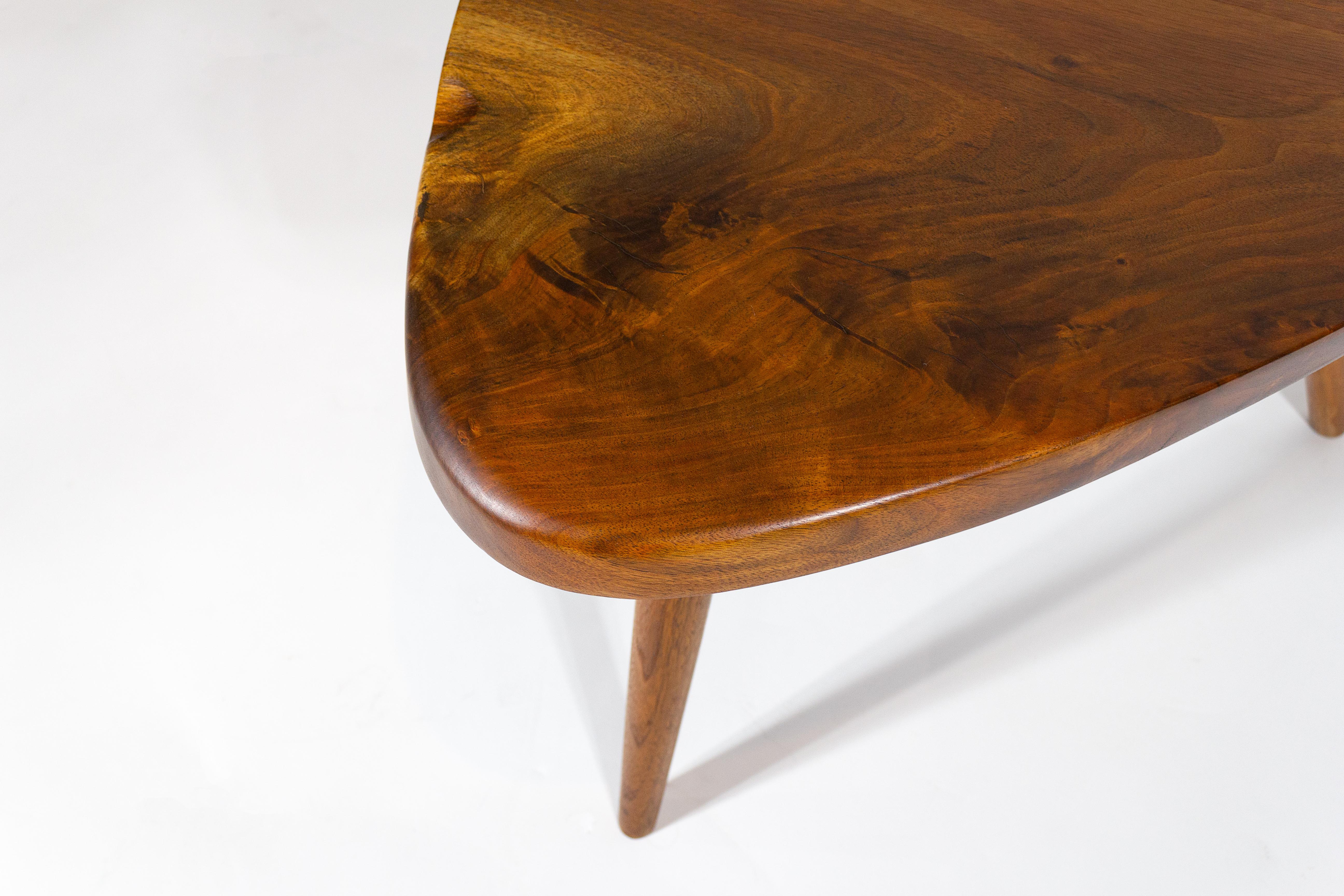 George Nakashima Studio Wepman Side Tables in Walnut Signed by Mira Nakashima  2