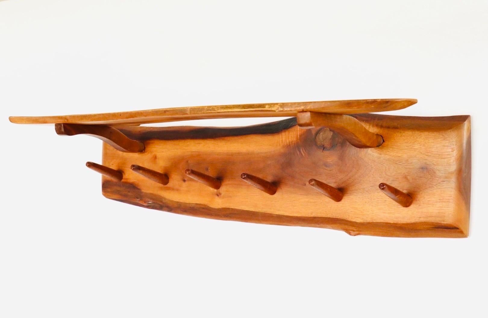 Mid-20th Century George Nakashima Style Coat and Hat Rack For Sale