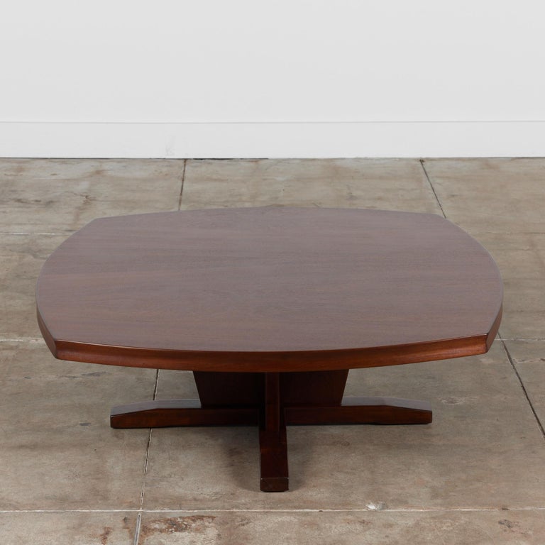 Nakashima Style Square Walnut Coffee Table For Sale at 1stDibs