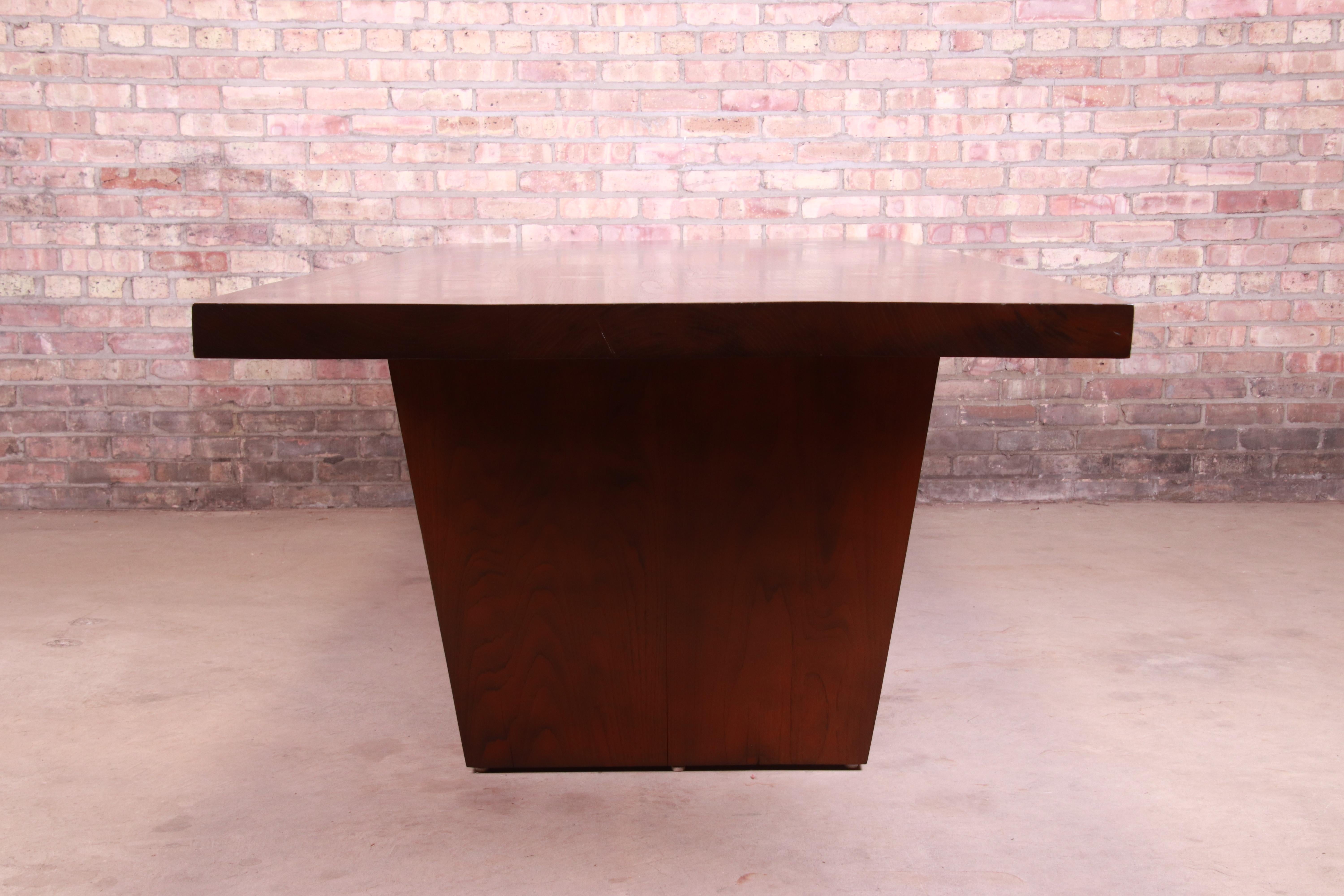 George Nakashima Style Studio Craft Solid Walnut Dining Table or Executive Desk 4