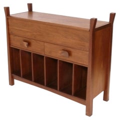 George Nakashima Style Walnut Free Edge Cabinet