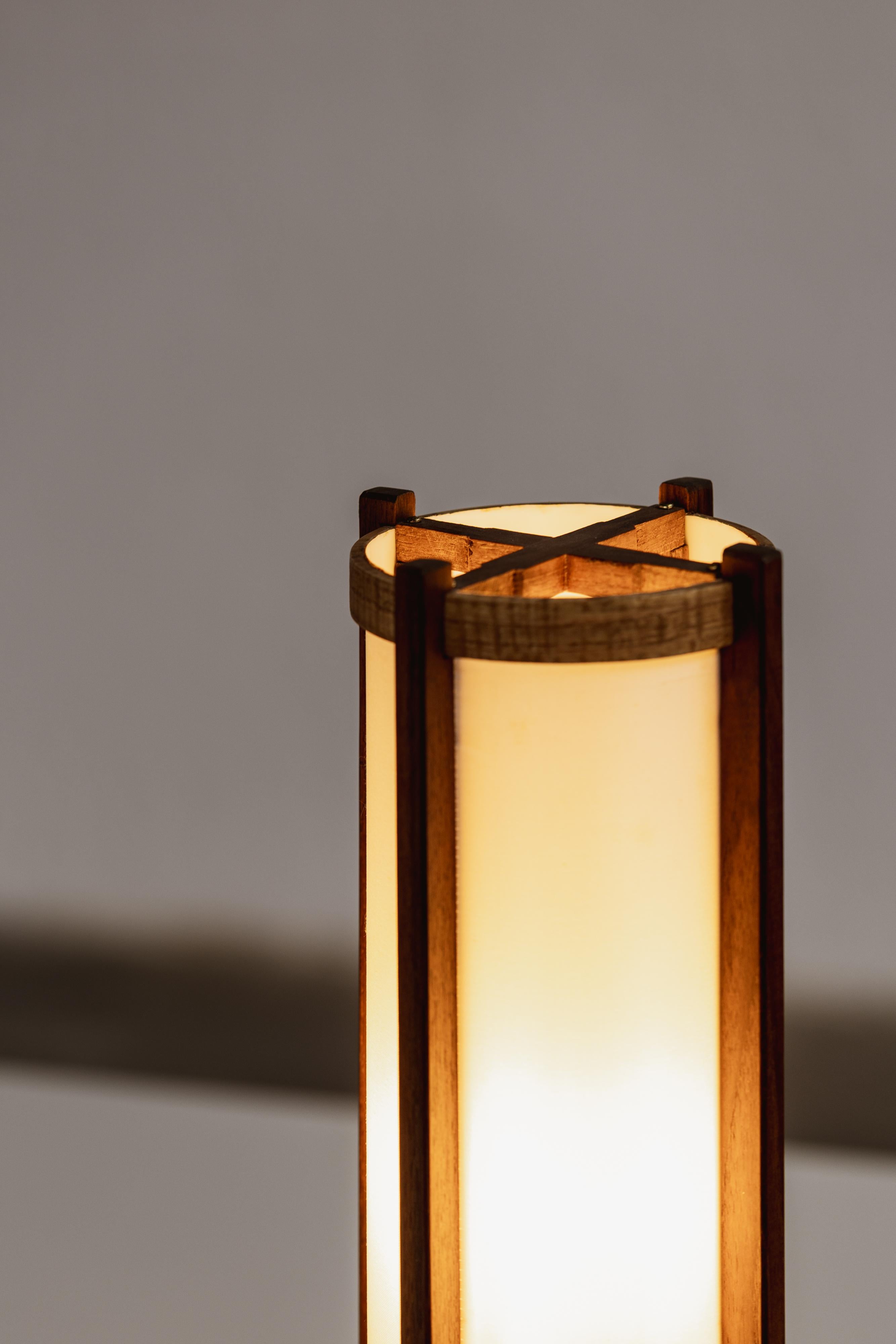 Fabric George Nakashima Table Lamp, 1961 For Sale