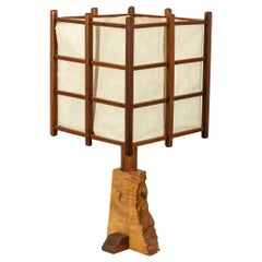 George Nakashima Style Table Lamp