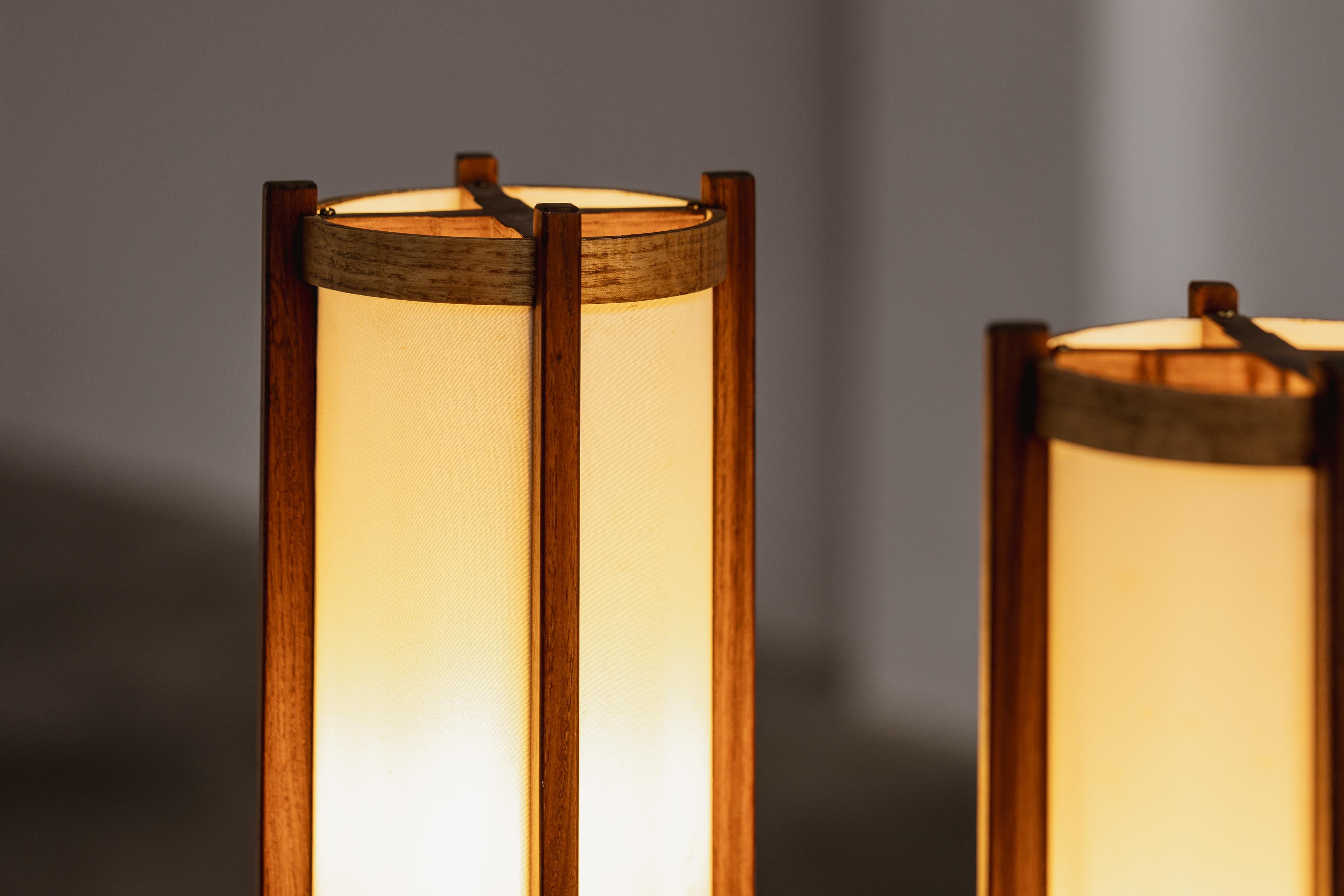 Mid-20th Century George Nakashima Table Lamps, 1961, Set of 2 For Sale