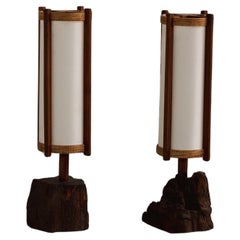 George Nakashima Table Lamps, 1961, Set of 2