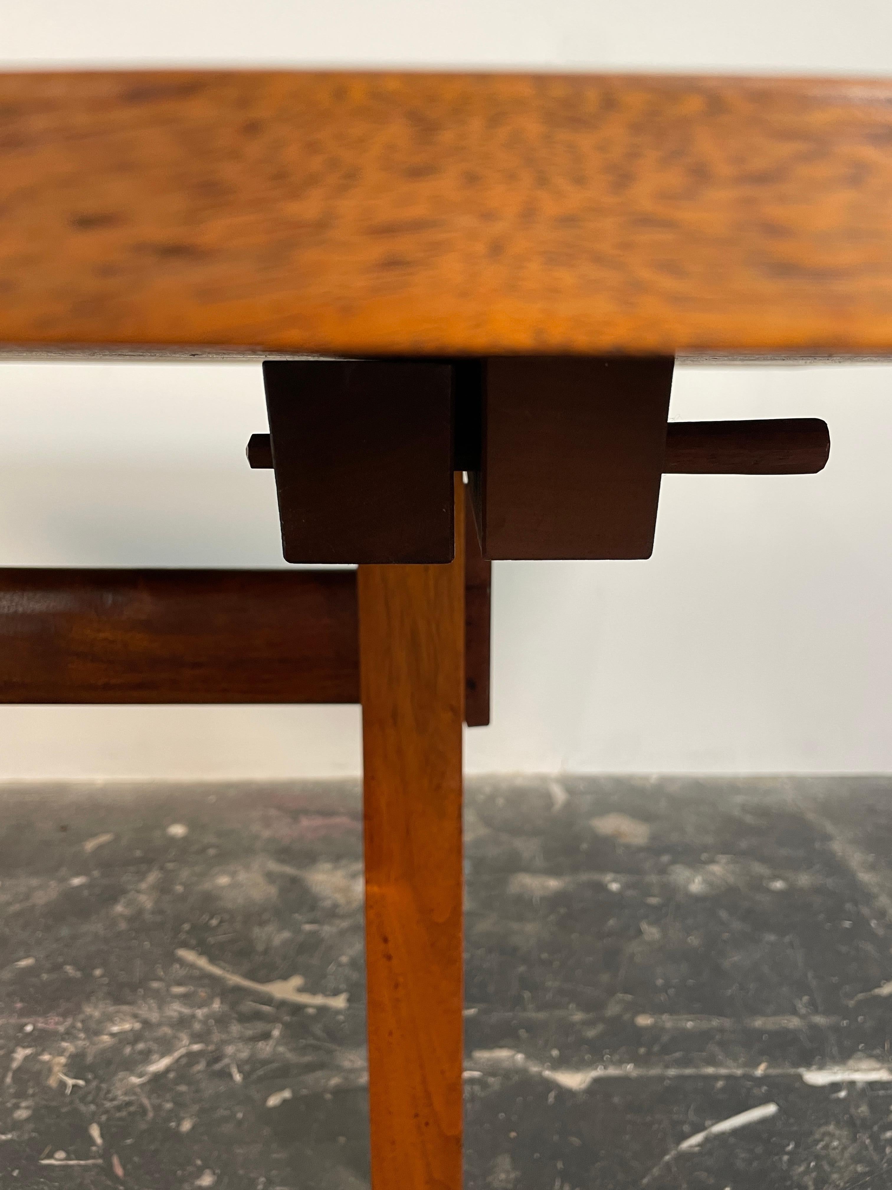 George Nakashima Trestle Table and set of 6 Mira Chairs 2
