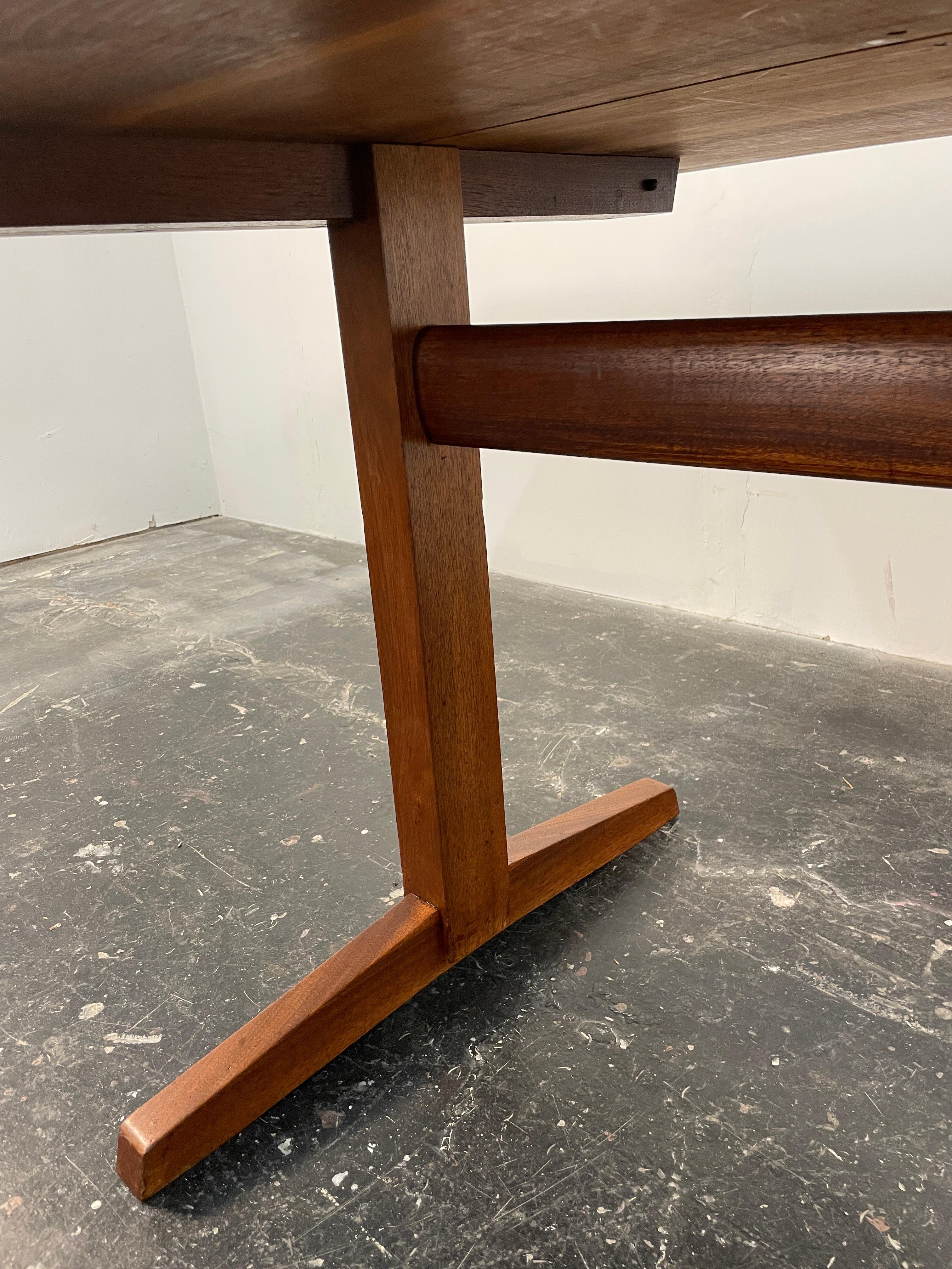 George Nakashima Trestle Table and set of 6 Mira Chairs 3