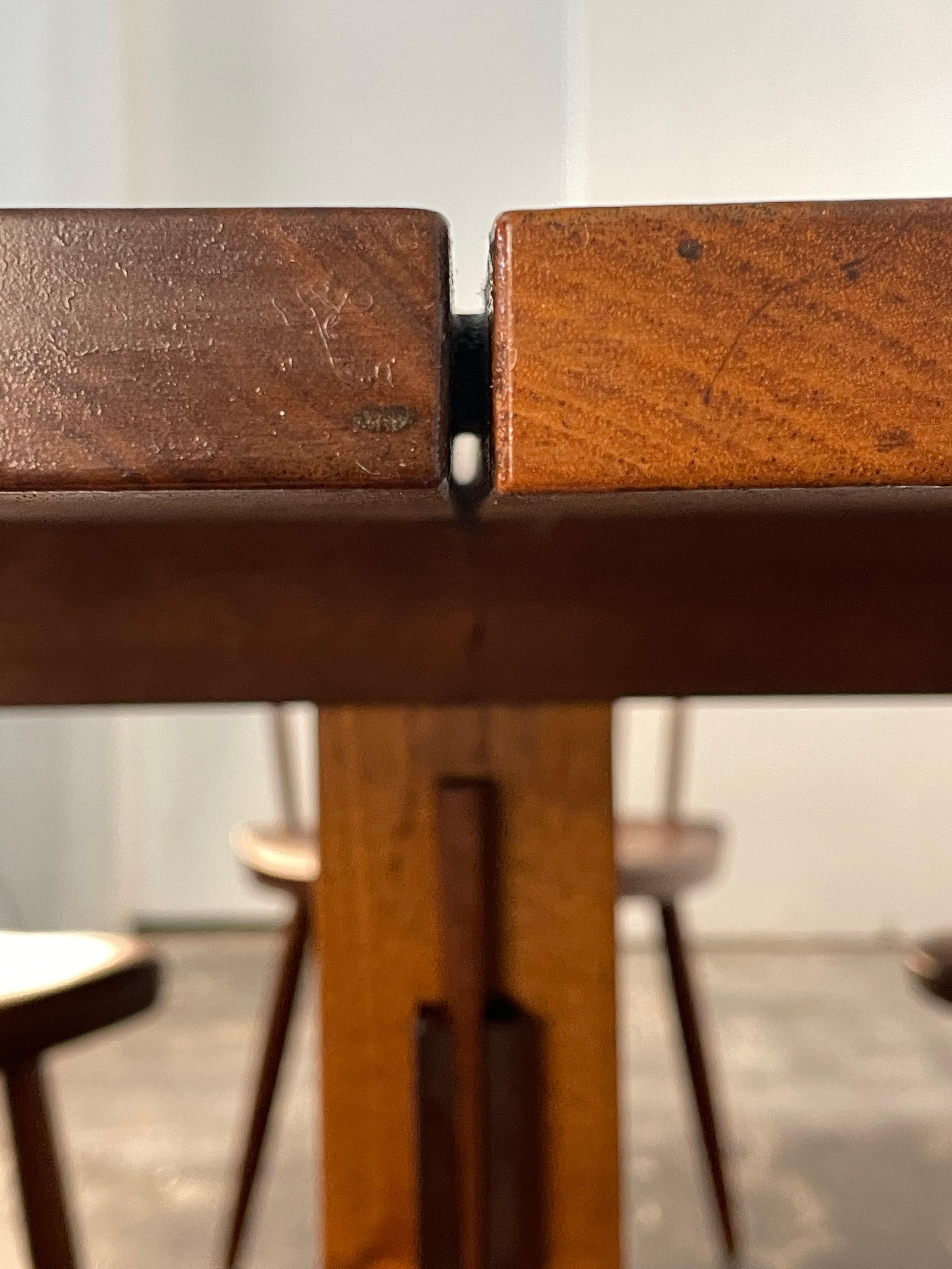 George Nakashima Trestle Table and set of 6 Mira Chairs 5