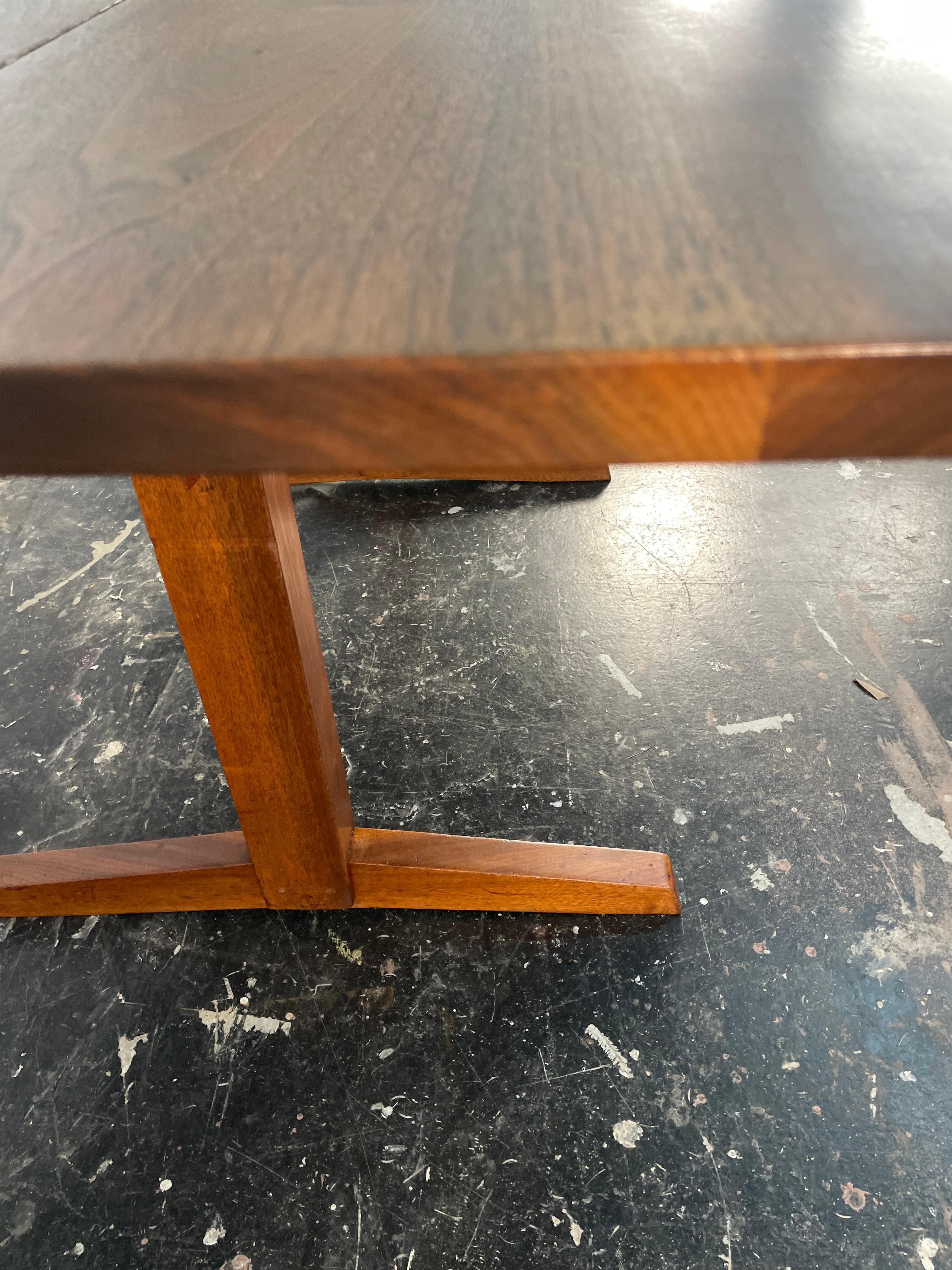 George Nakashima Trestle Table and set of 6 Mira Chairs 6