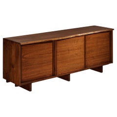 Used George Nakashima Triple Sliding-Door Cabinet in American Black Walnut 