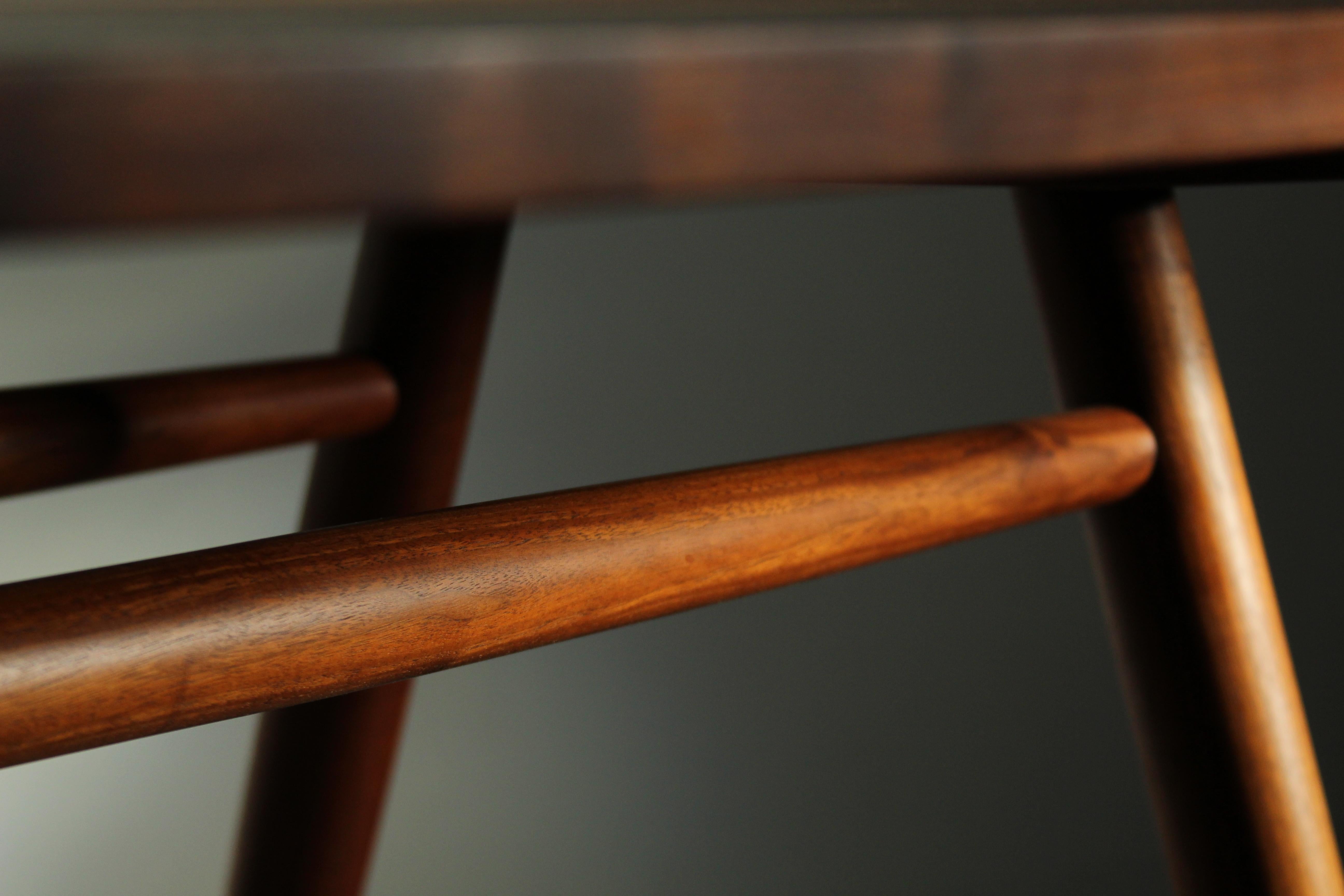 George Nakashima “Turned Leg” Walnut Sap Grain Dining Table, 1957 For Sale 8