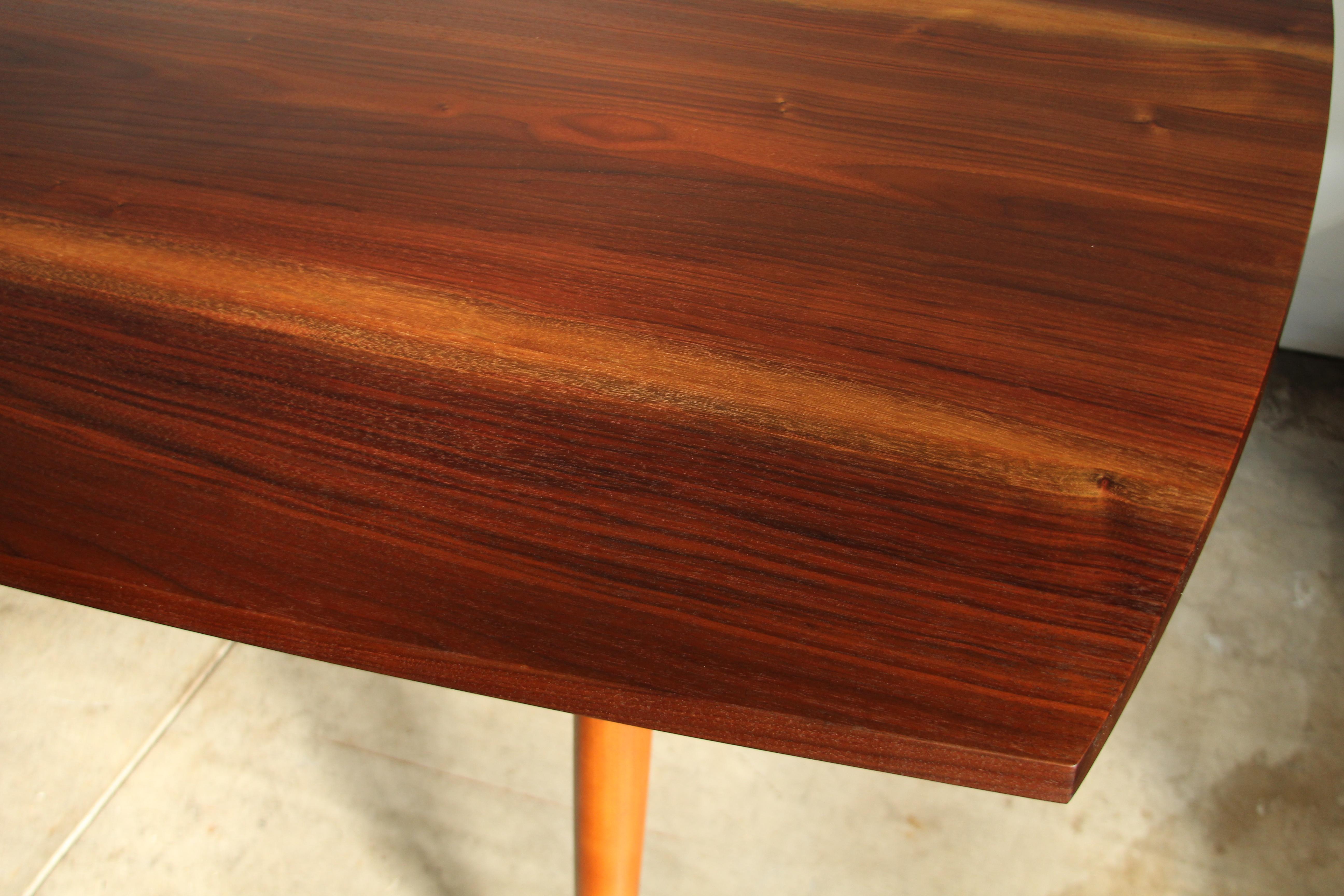 George Nakashima “Turned Leg” Walnut Sap Grain Dining Table, 1957 For Sale 10