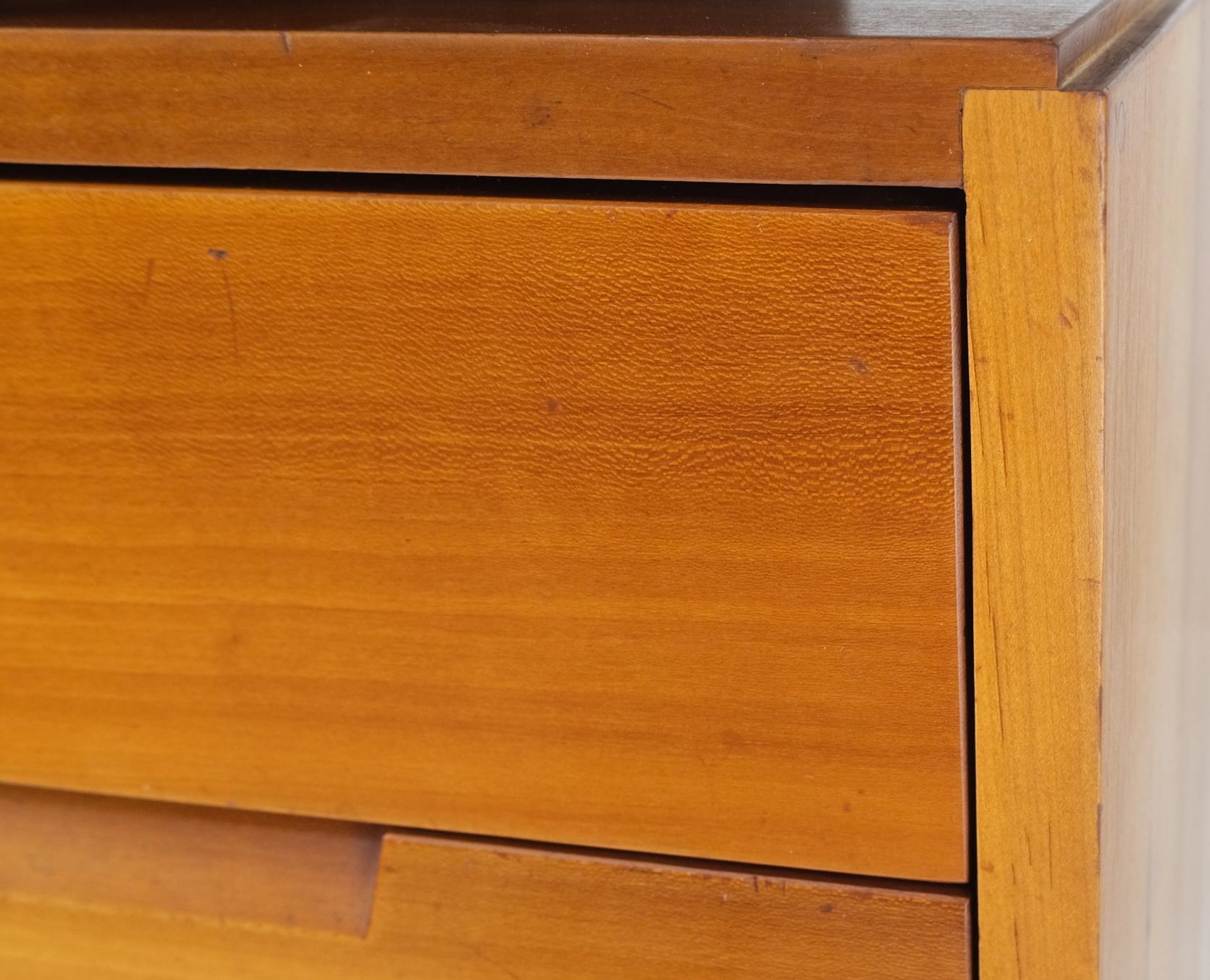 George Nakashima Turned Wood Dowel Shape Leg Single Pedestal Small Desk Mint For Sale 5