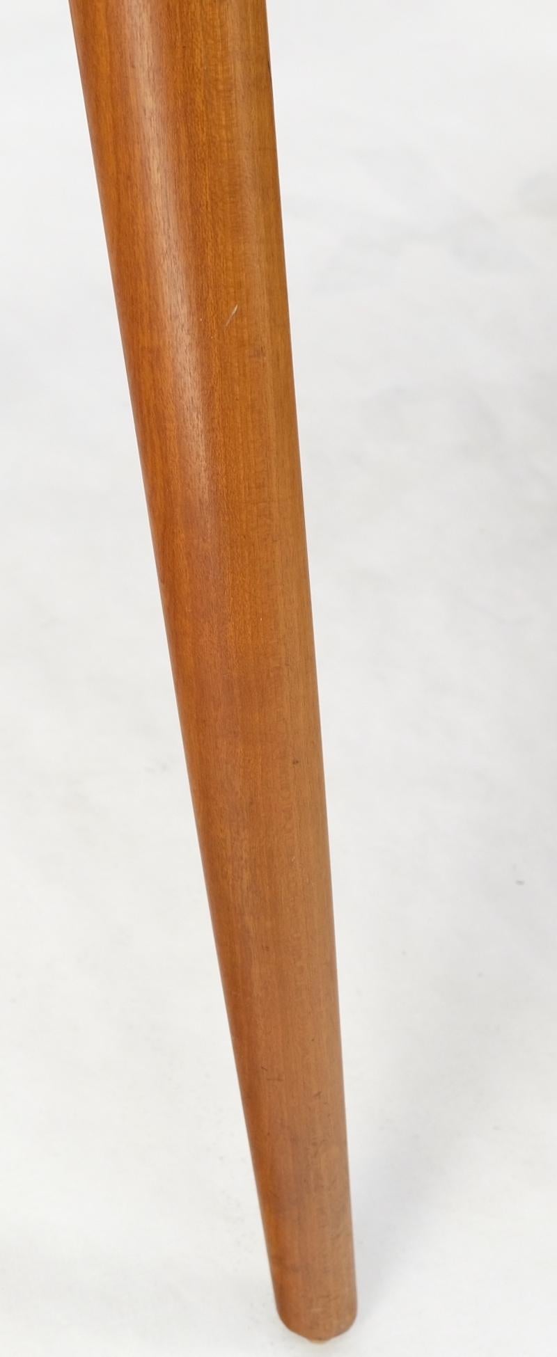 Oiled George Nakashima Turned Wood Dowel Shape Leg Single Pedestal Small Desk Mint For Sale