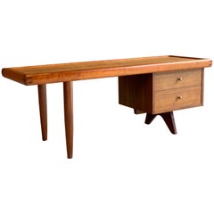 George Nakashima Model 217 Walnut 
Oak Coffee Table by Widdicomb  USA, 1958