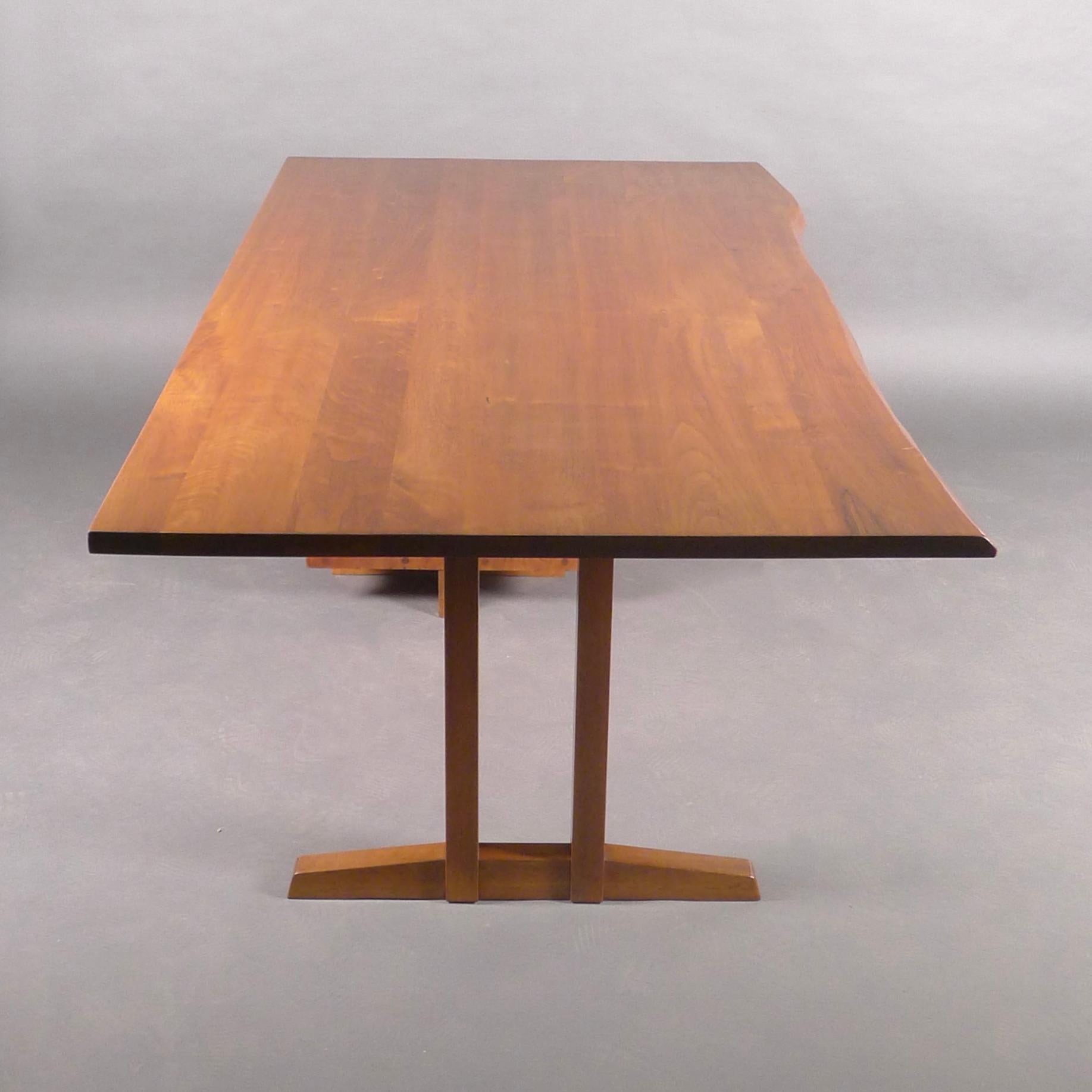 George Nakashima, Walnut Pedestal Writing Table with Free Edge, 1965 2