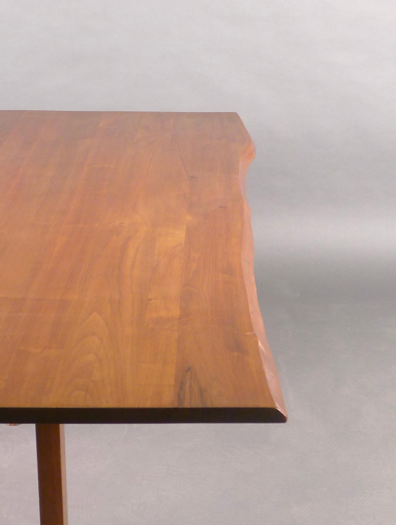 George Nakashima, Walnut Pedestal Writing Table with Free Edge, 1965 3