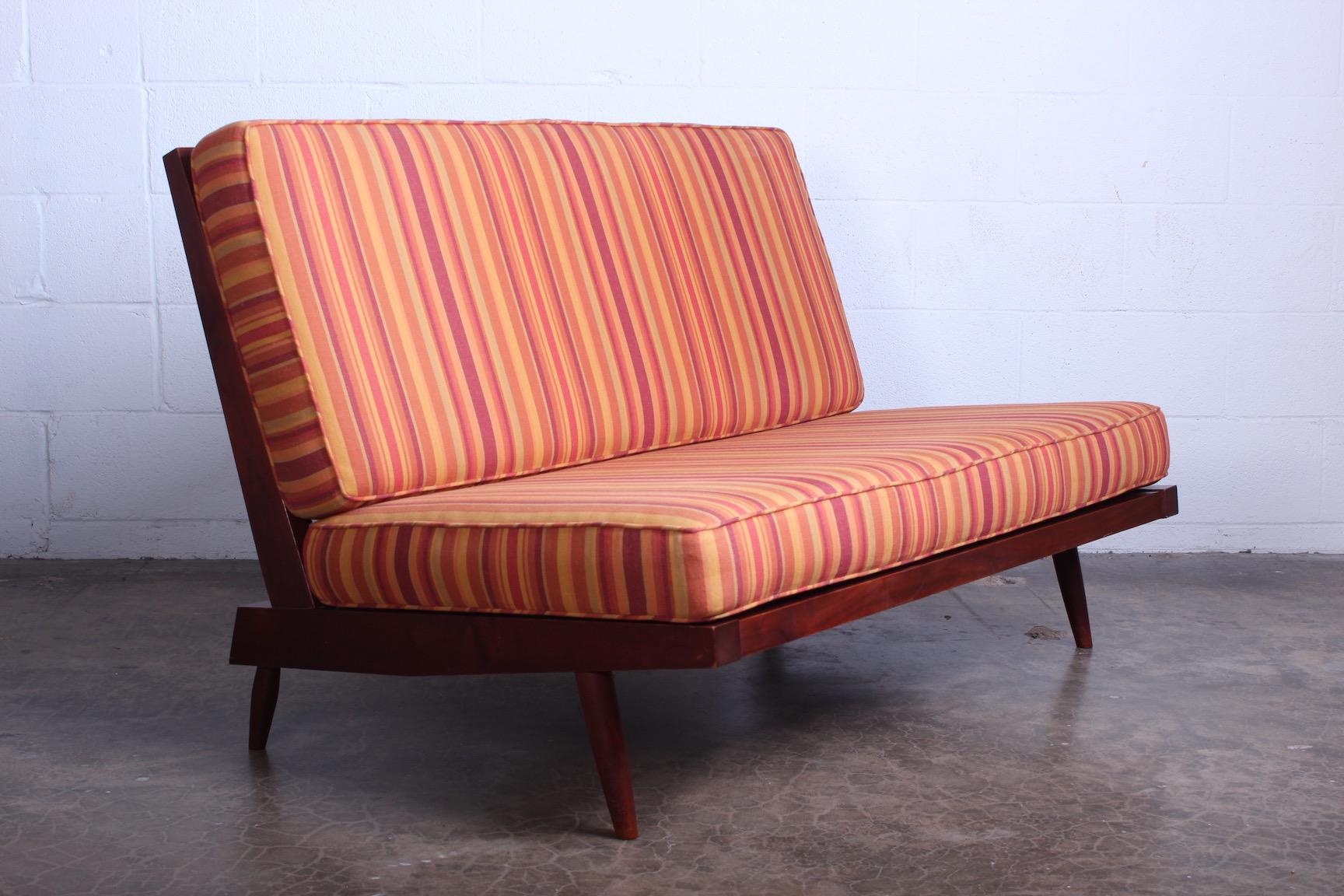 George Nakashima Walnut Settee, 1961  In Good Condition In Dallas, TX