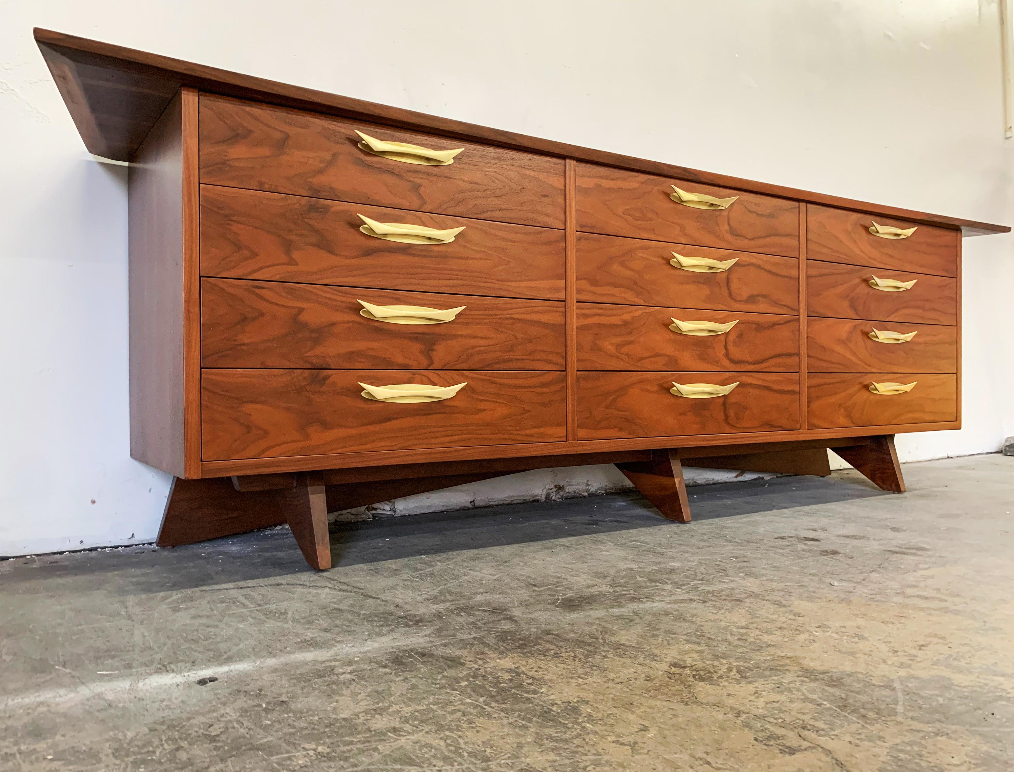 George Nakashima Walnut Sideboard Credenza, 1950s 10