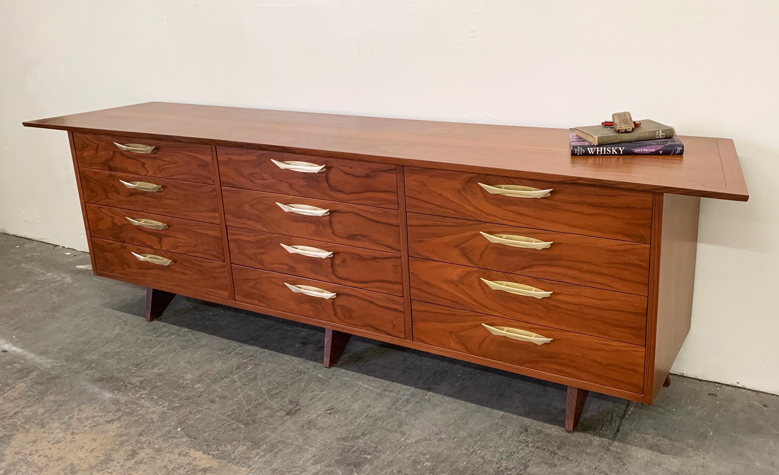 George Nakashima Walnut Sideboard Credenza, 1950s 13