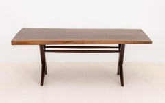 George Nakashima Walnut Slab Top Table, 1962