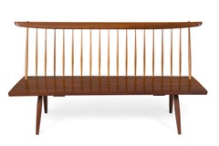 George Nakashima Walnut Spindle Back Bench, USA, 1960s