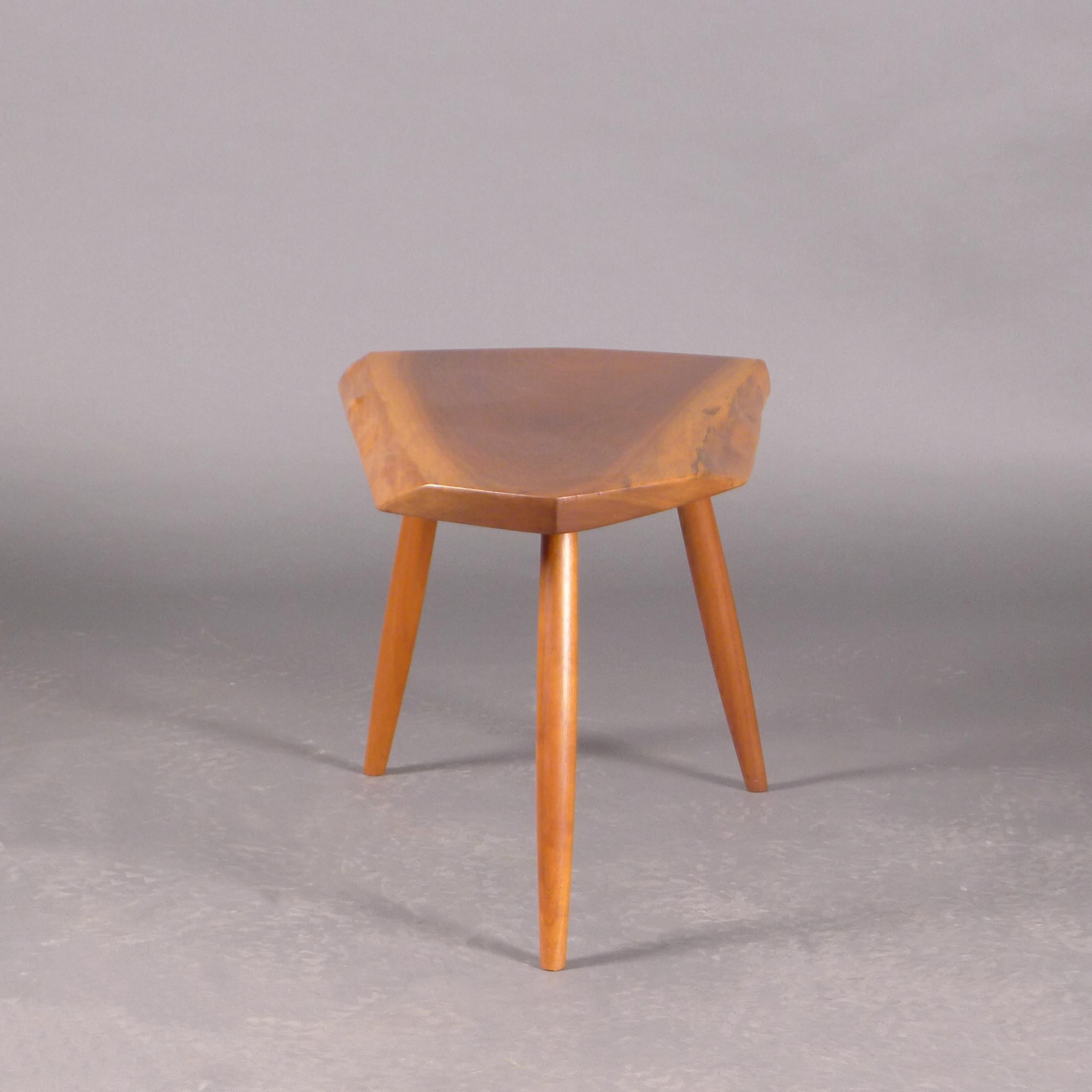 Américain George Nakashima, Table Wepman, noyer noir américain, 1984, avec documentation en vente