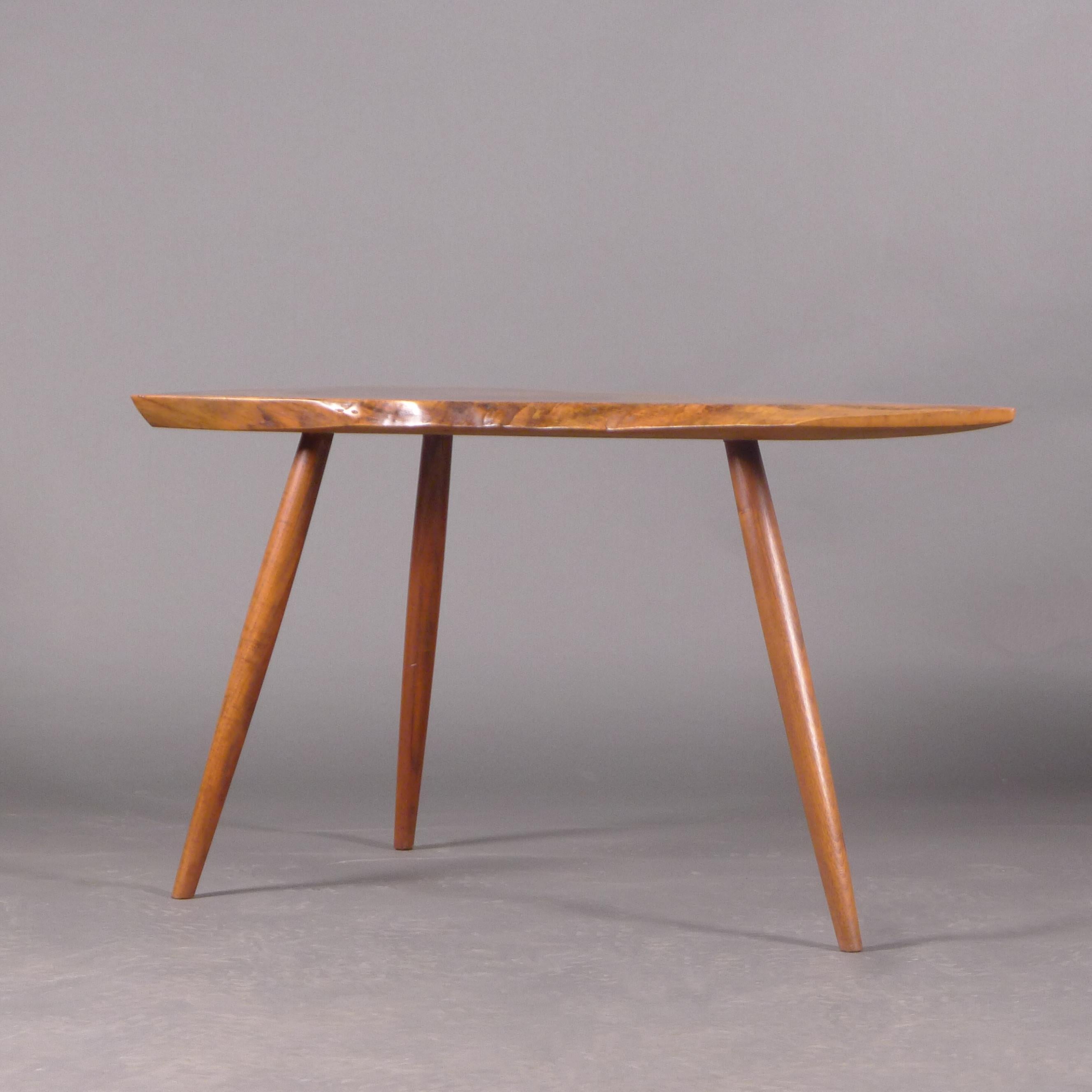George Nakashima, Wohl Table, American Black Walnut, with Documentation In Good Condition In Wargrave, Berkshire