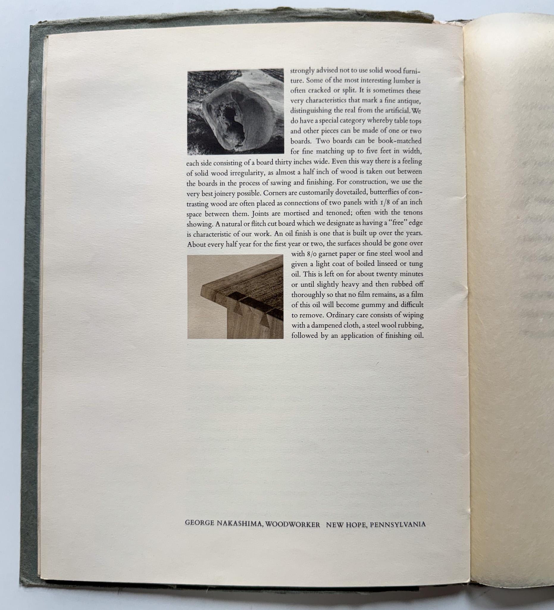 George Nakashima, Woodworker: New Hope, Pennsylvania (1962 Catalog, Signed) For Sale 8