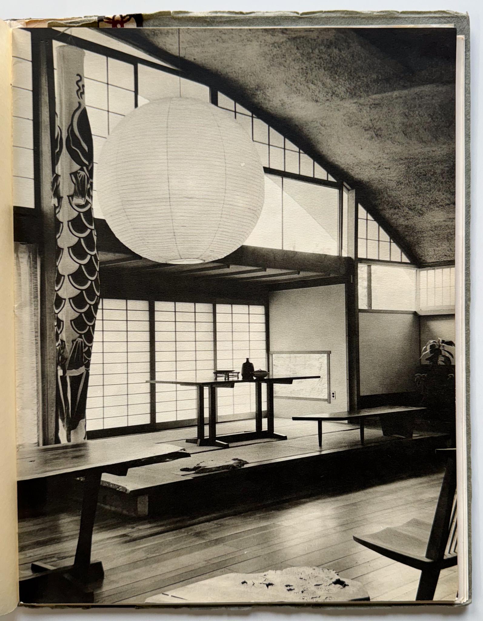 The catalog comprises: First, an introductory paean to craftsmanship and the spirituality of woodworking culminating in Nakashima’s bold signature in ink, dated April 1962. Next, a full-page photo of the Conoid Studio followed by a succession of