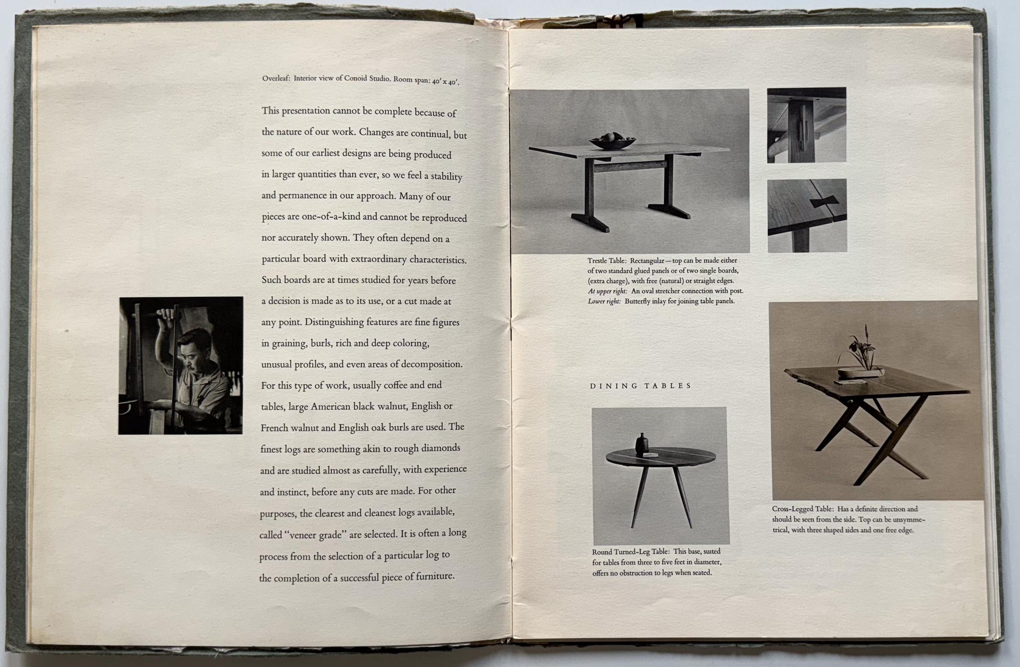Mid-20th Century George Nakashima, Woodworker: New Hope, Pennsylvania (1962 Catalog, Signed) For Sale