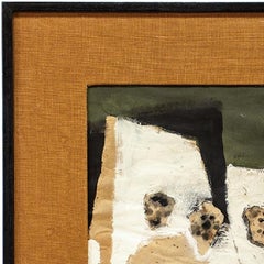 Modernist Zerrissene Papier Collage, Farbe 1960er Avant Garde Mixed Media George Nama