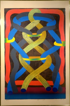 "Braid, " George Nama, serigraph, abstract art, ca 1977