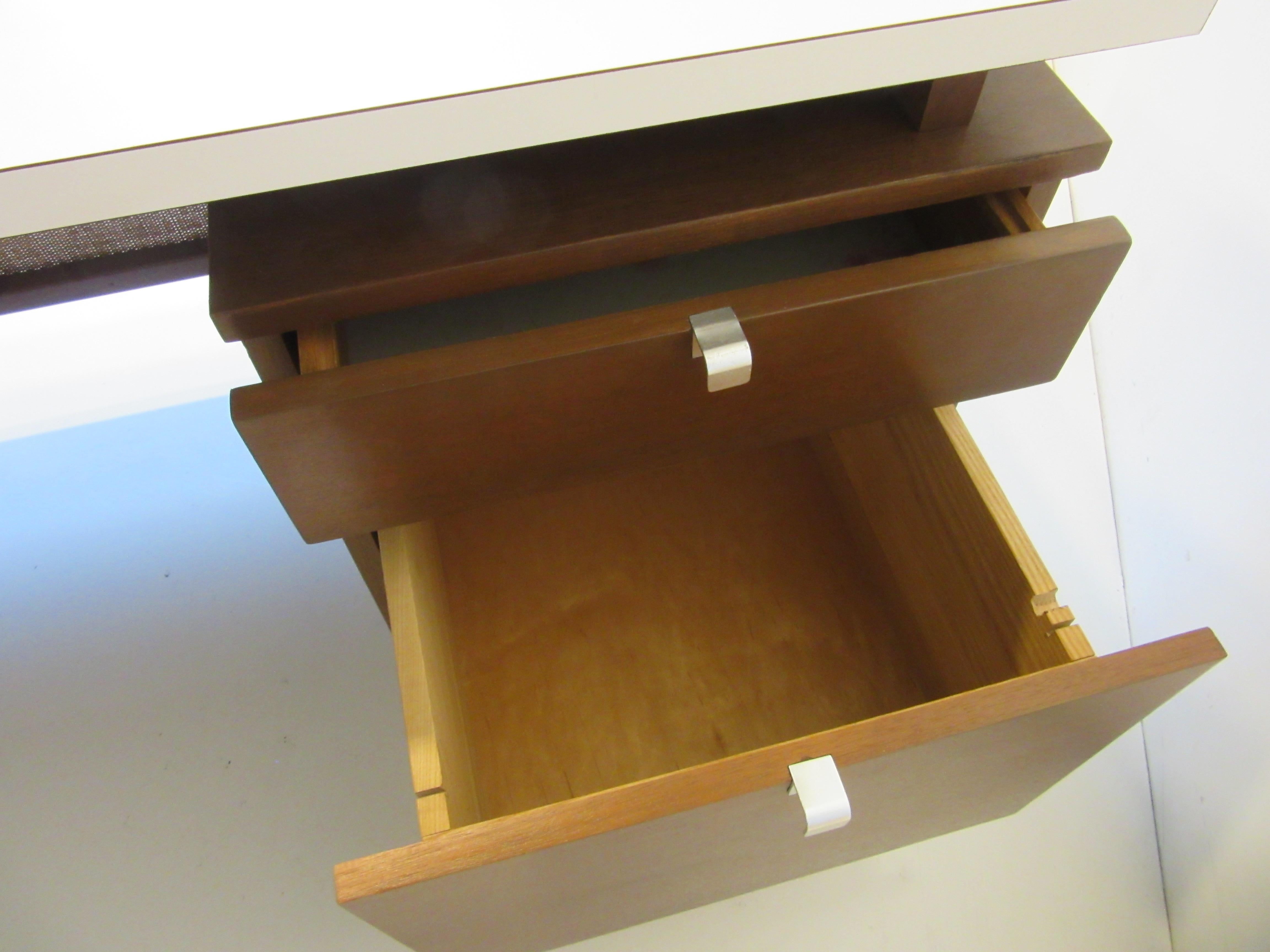 George Nelson 2pc. Walnut Desk with Return for Herman Miller 6