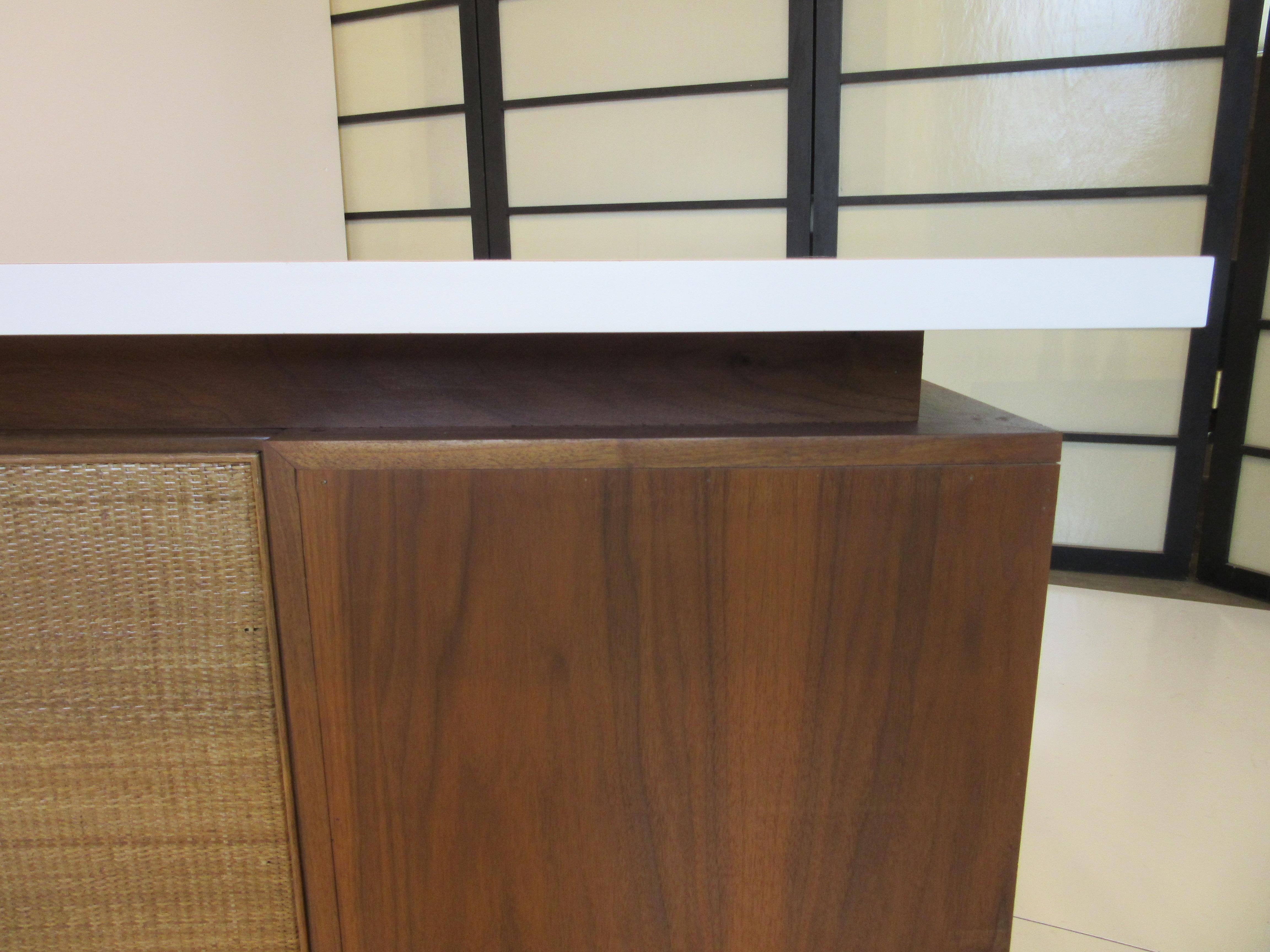 George Nelson 2pc. Walnut Desk with Return for Herman Miller 3