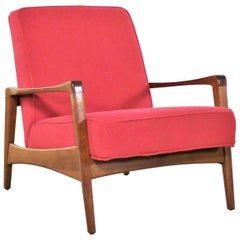 Vintage MCM George Nelson 5476 Lounge Chair for Herman Miller Fuchsia Fabric