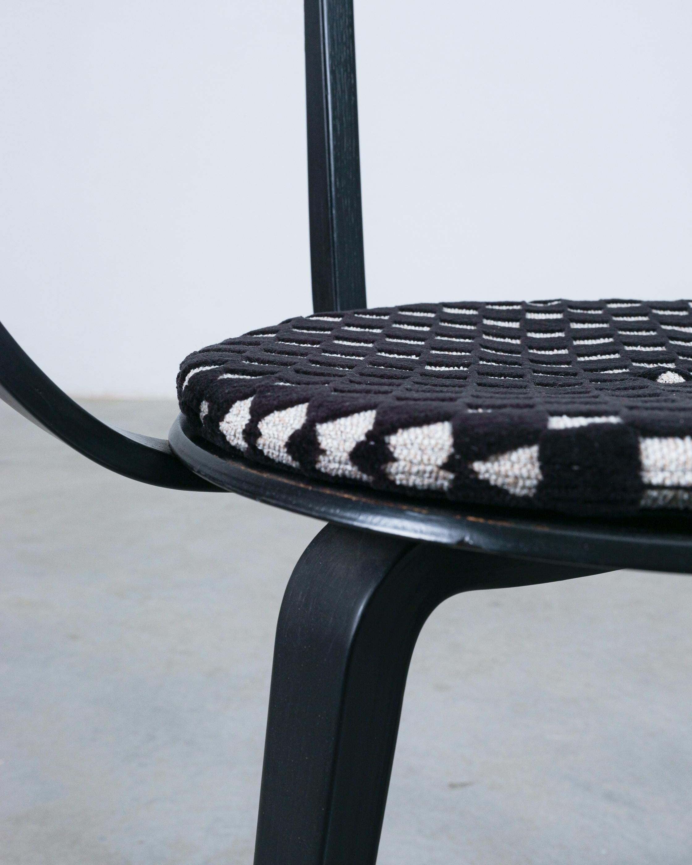 George Nelson 6 Black Pretzel Chairs for ICF, 1984 For Sale 5