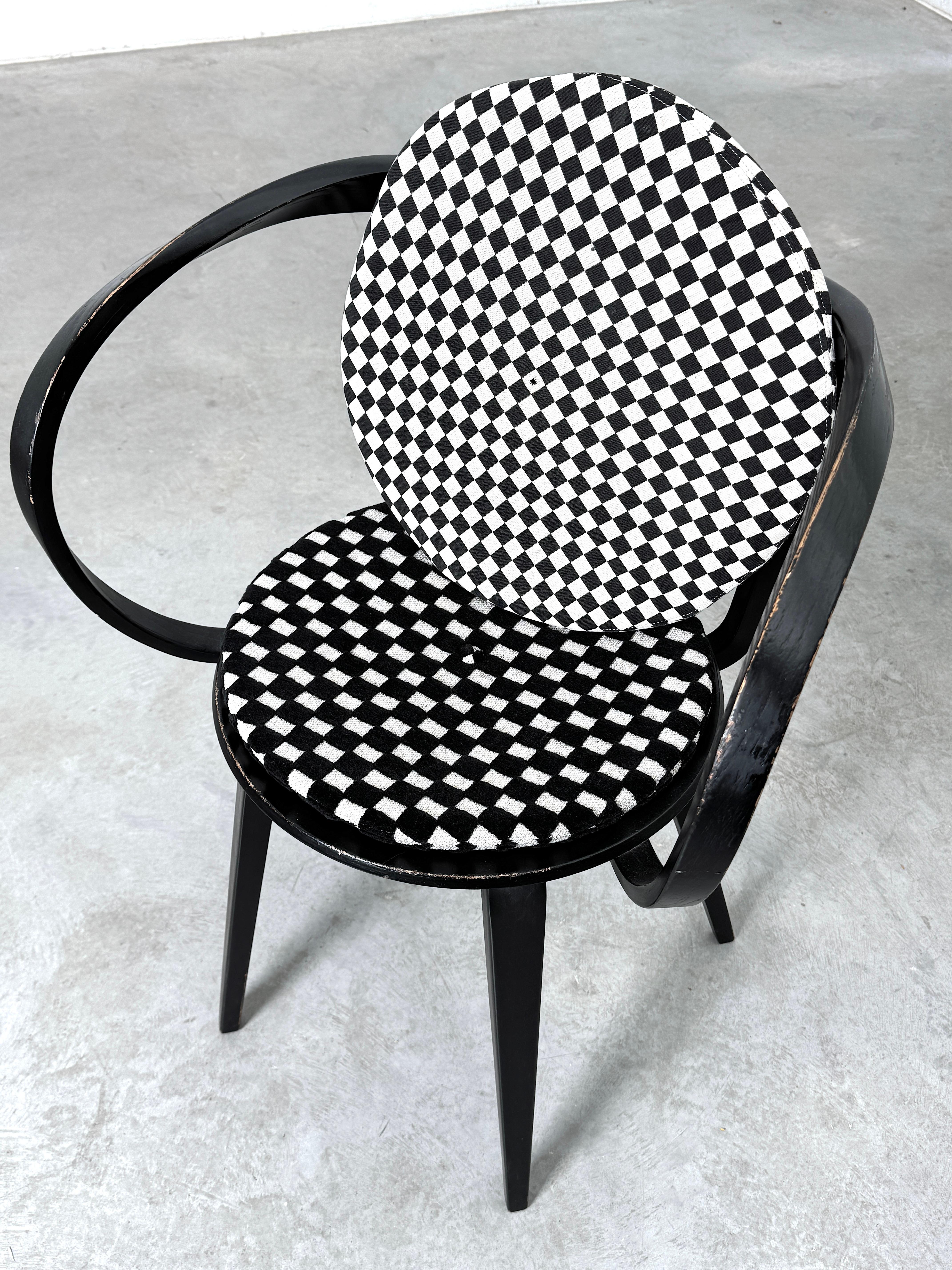 George Nelson 6 Black Pretzel Chairs for ICF, 1984 For Sale 11