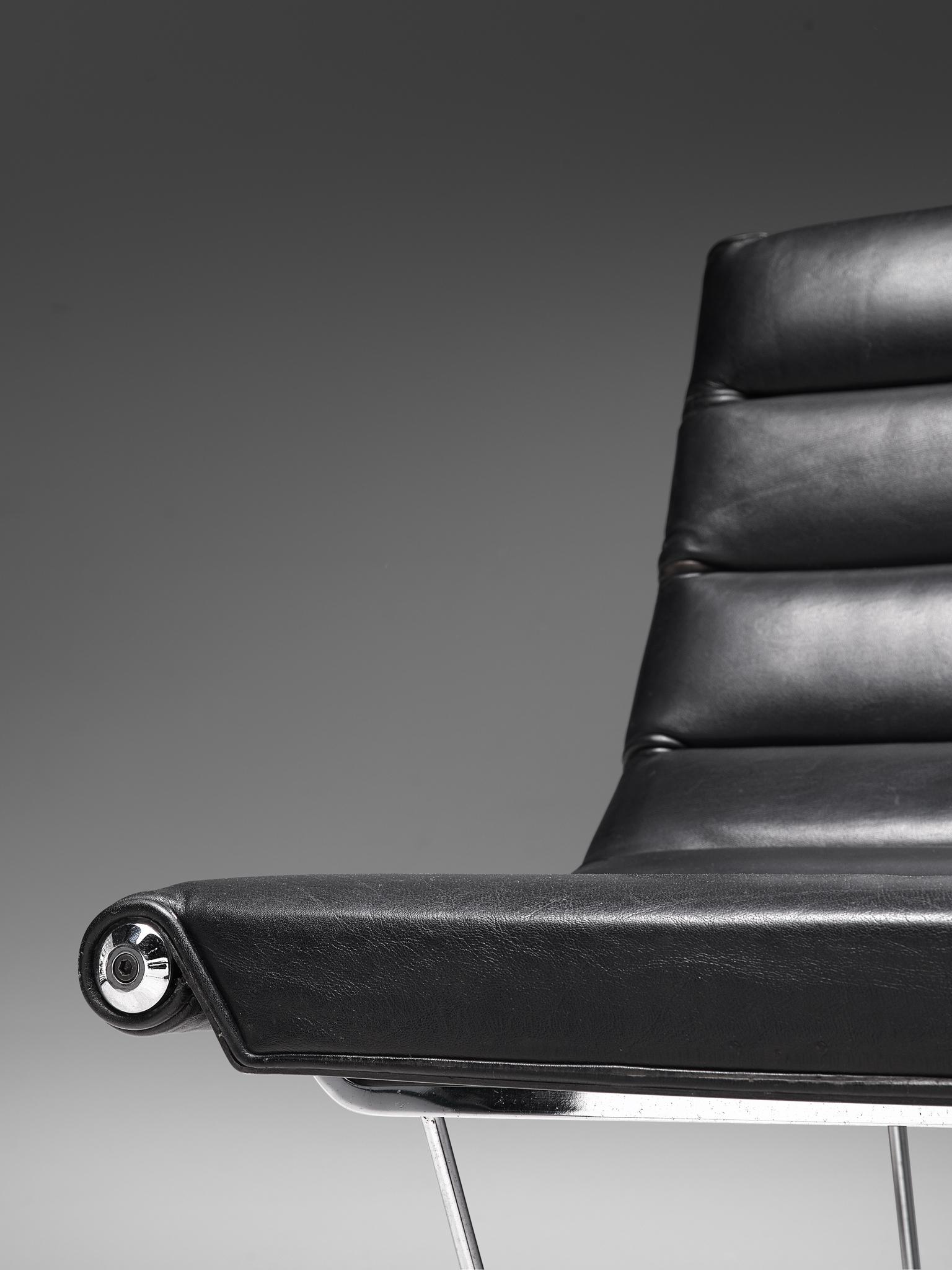 George Nelson 6380 'Catenary' Easy Chair in Black Leather 3