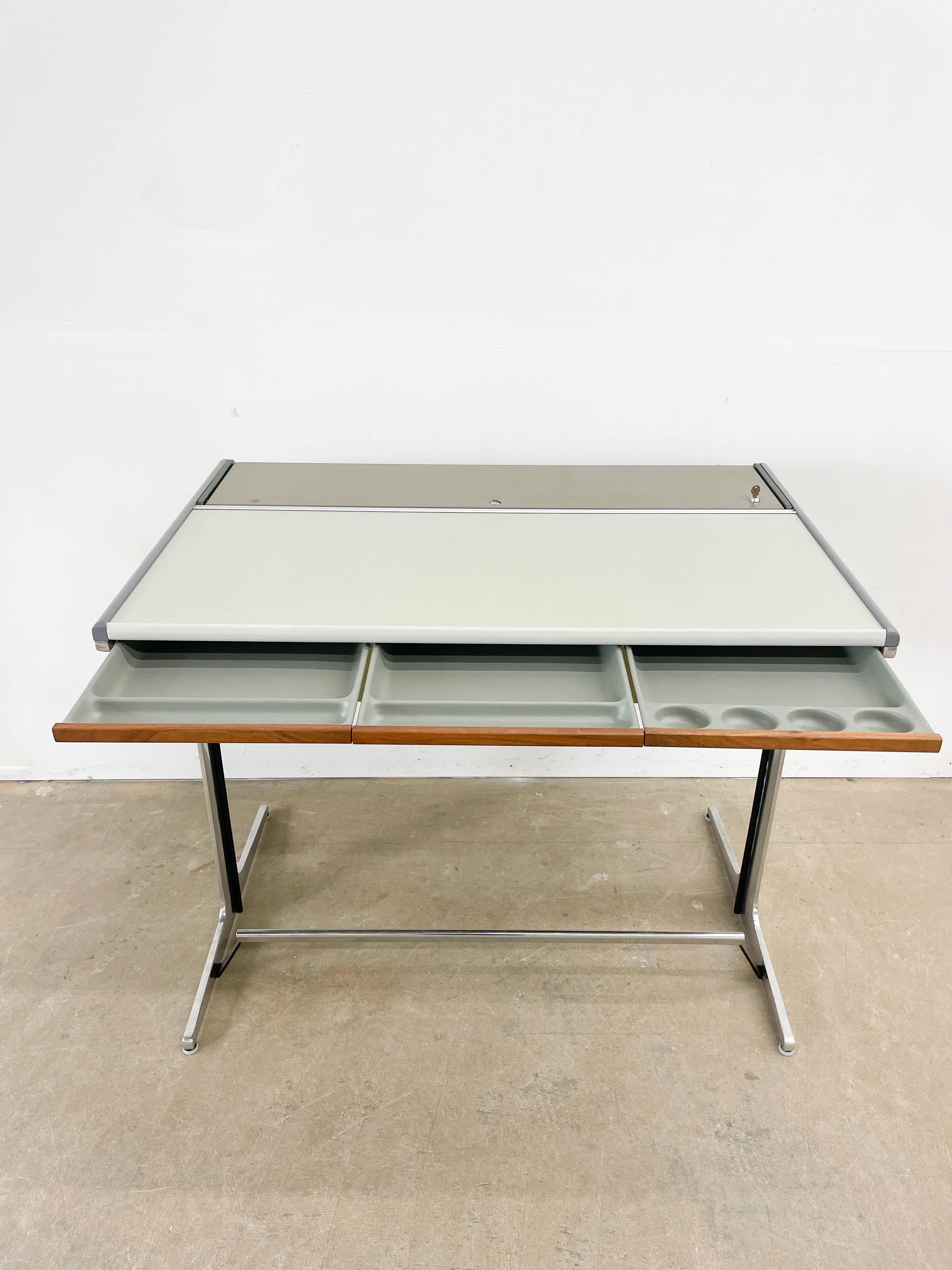 Aluminum George Nelson Action Office Drafting table for Herman Miller