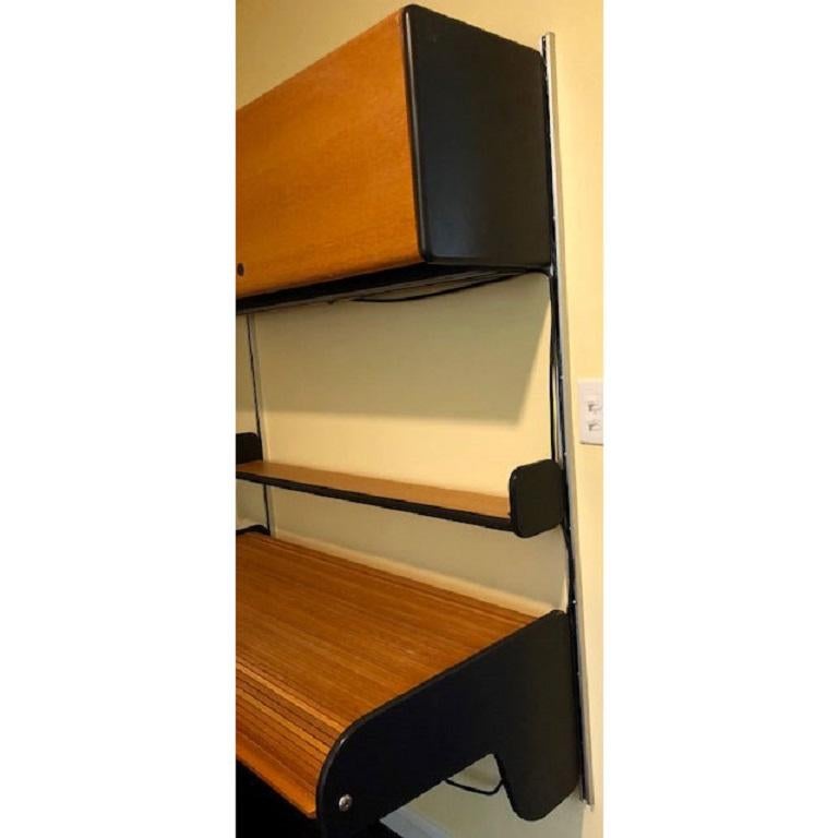 20th Century George Nelson ‘Action’ Roll-Top Desk Wall Unit by Herman Miller, circa 1970s For Sale